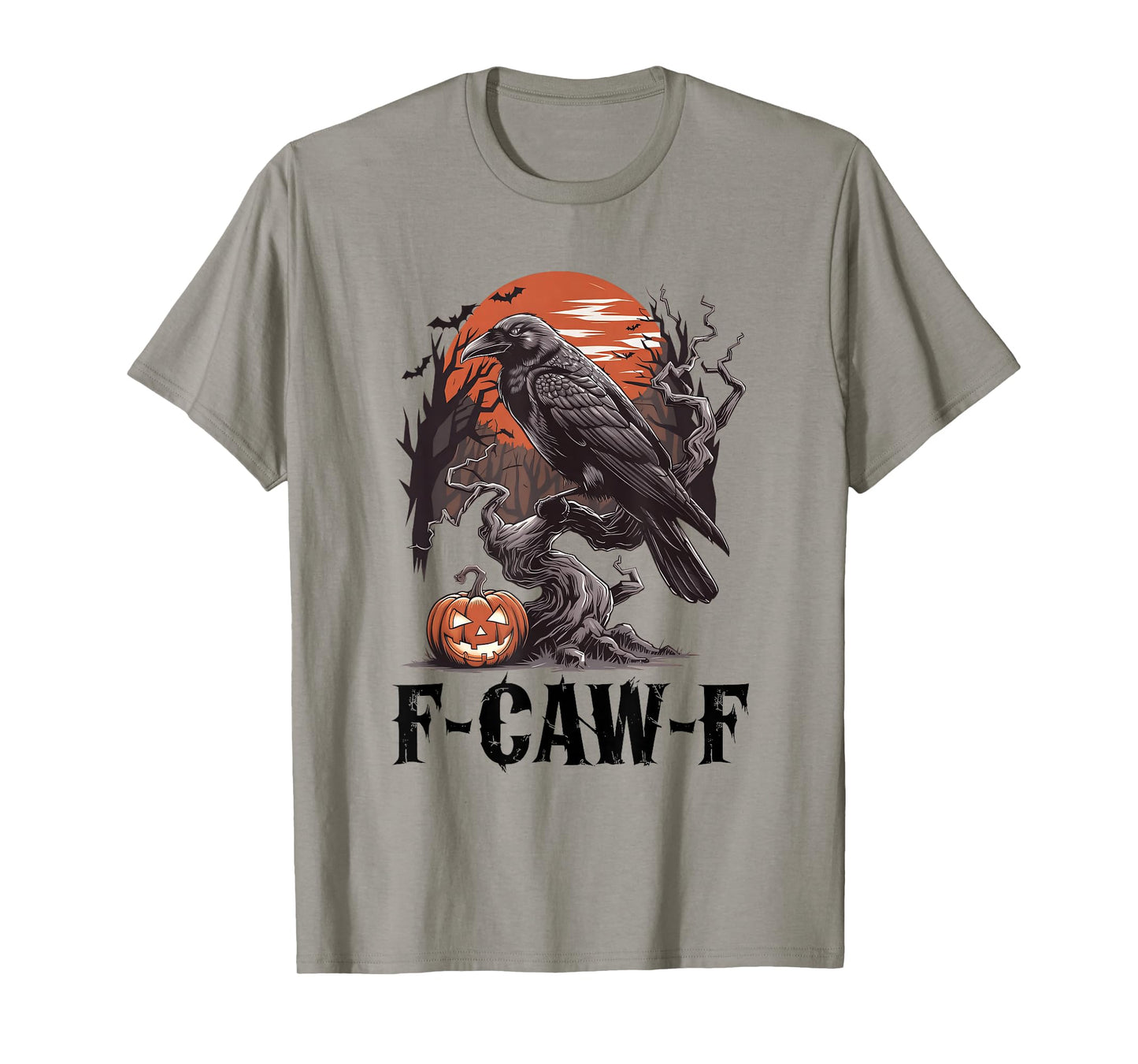 F-Caw-F Black Crow Pun Funny Bird Cawing Grunge T-Shirt