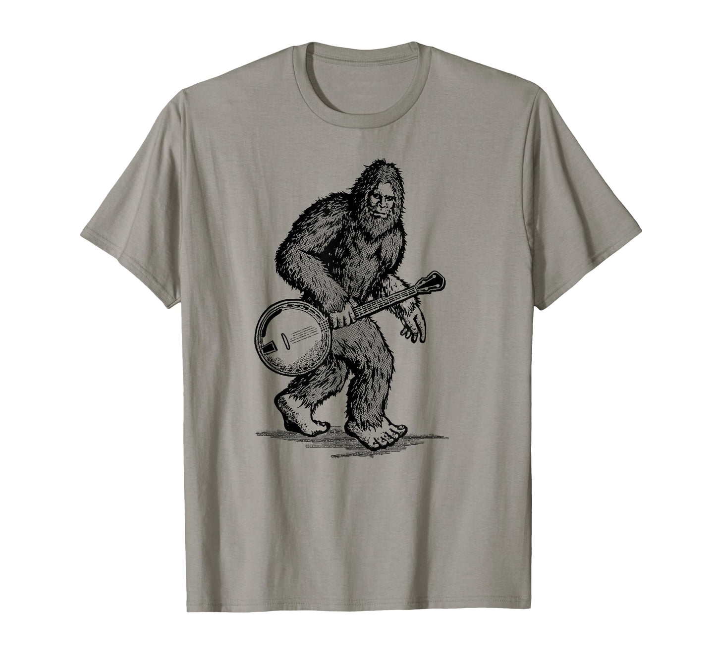 Grassquatch! Vintage Bigfoot & Bluegrass Banjo Music T-Shirt