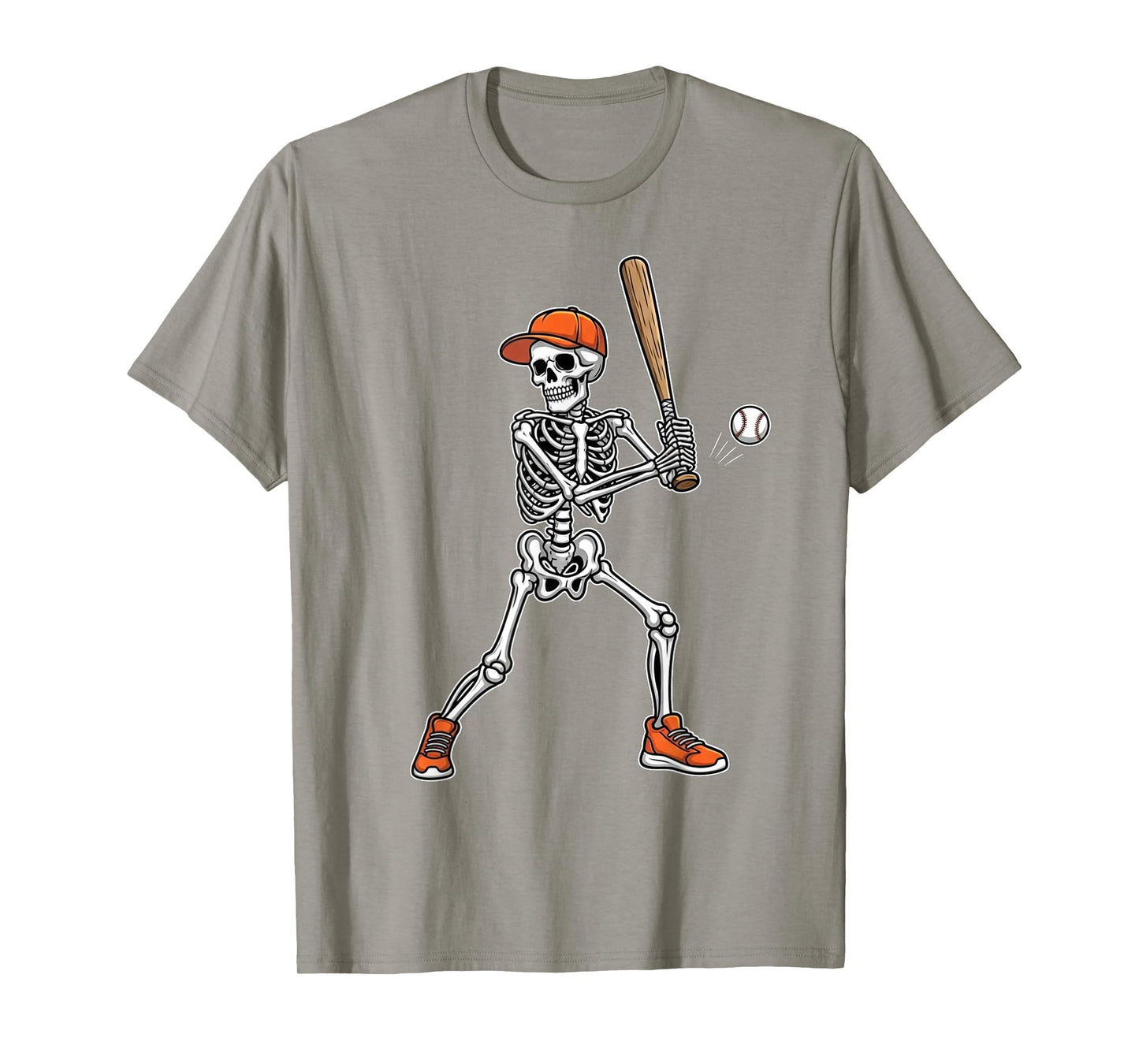 Skeleton Baseball Player Lemon Yellow T-Shirt