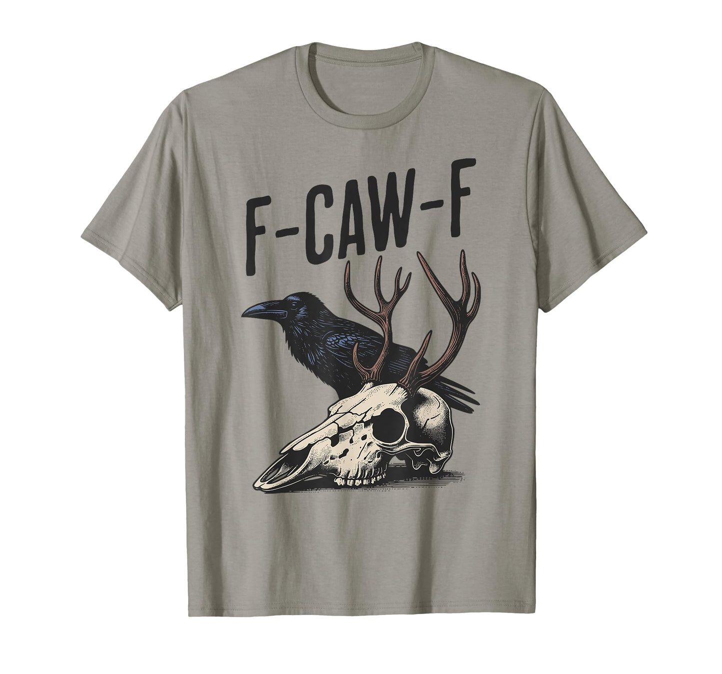 Funny f-caw-f Crow Skull Gothic Graphic tees T-Shirt