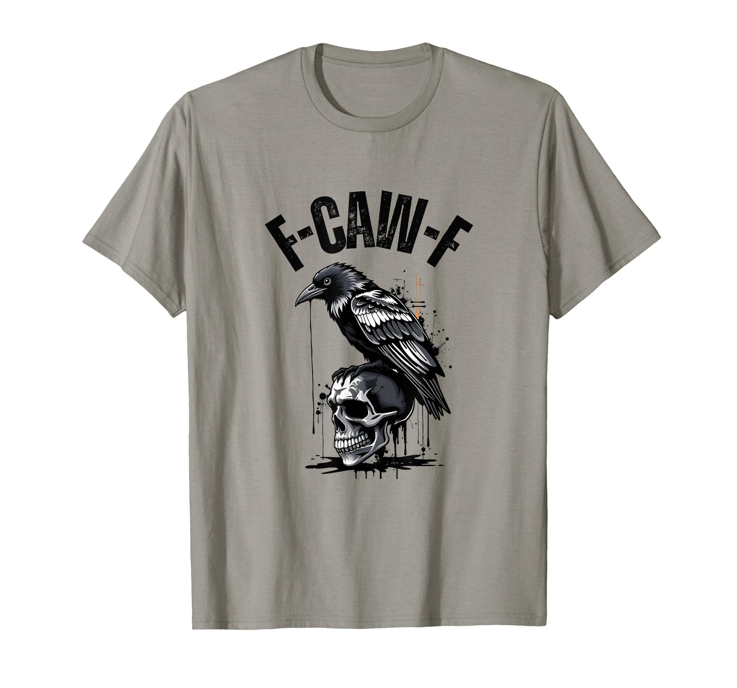 Urban Graffiti Skull and Raven, F-CAW-F Street Style Tee T-Shirt