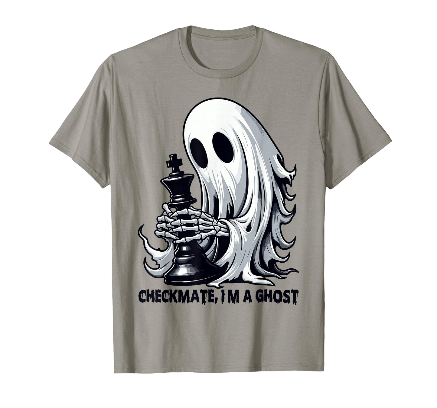 Checkmate I'm a Ghost Spooky Chess King Halloween T-Shirt