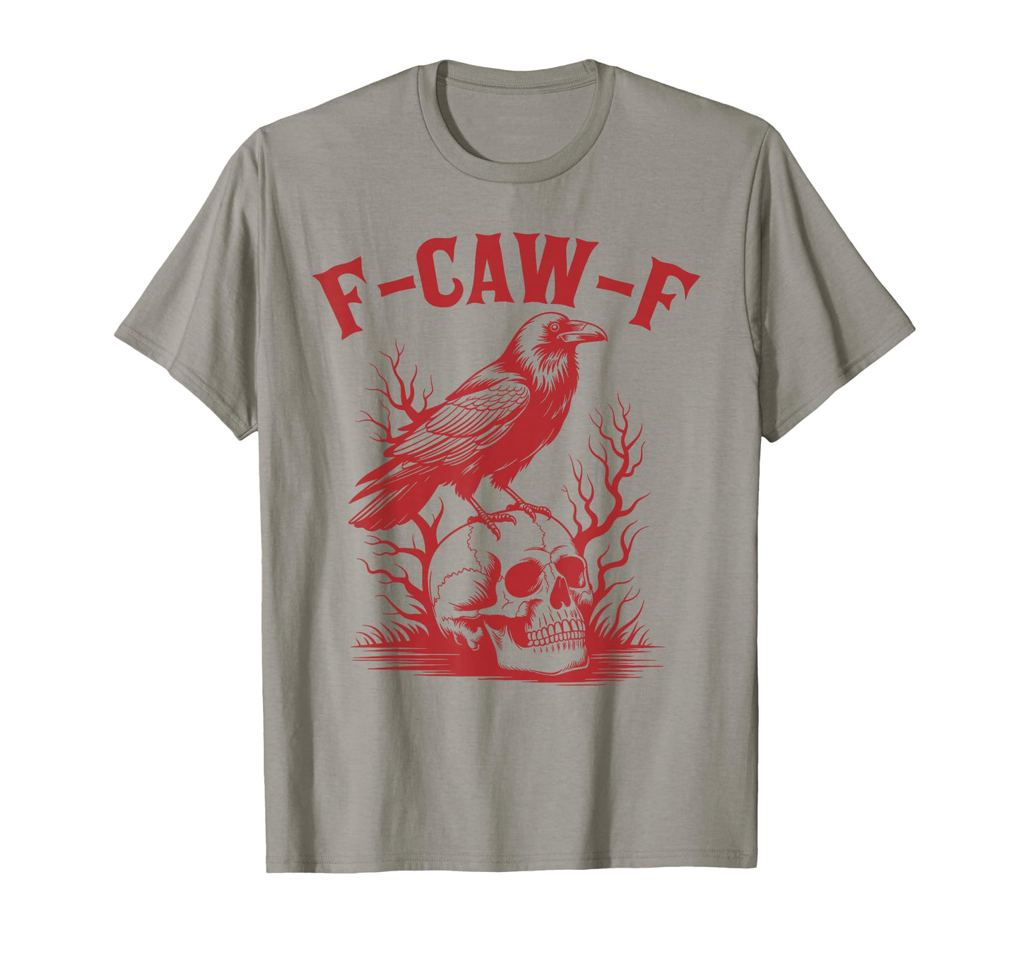 Funny F Caw F Raven Bird Saying Vintage Graphic Novelty T-Shirt