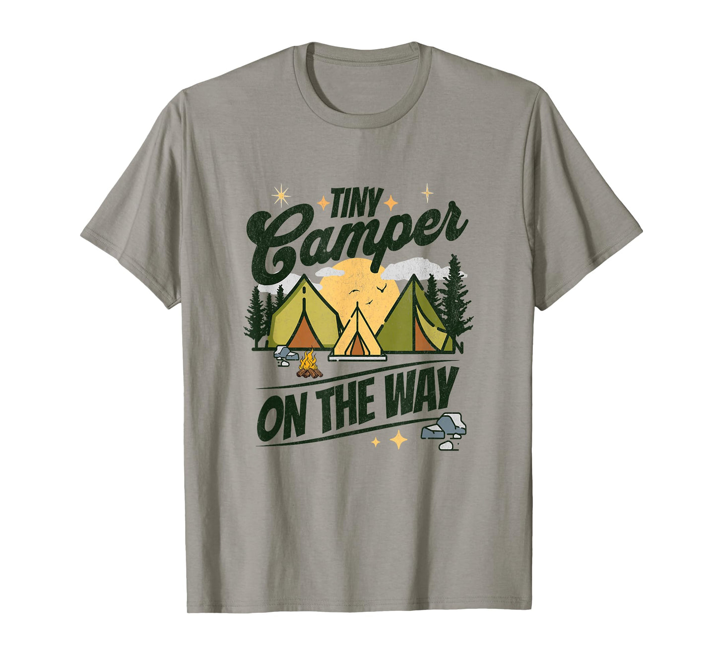 Tiny Camper On The Way camping lover pregnancy announcement T-Shirt