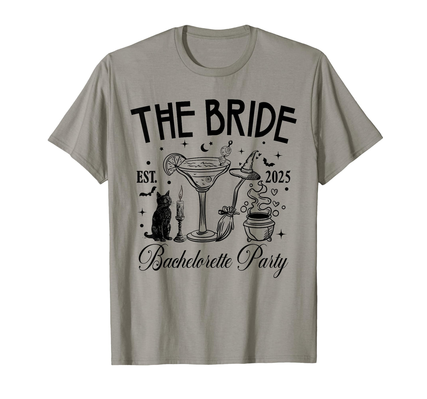 The Bride Est. 2025 Gothic Skeleton Bachelorette Party T-Shirt