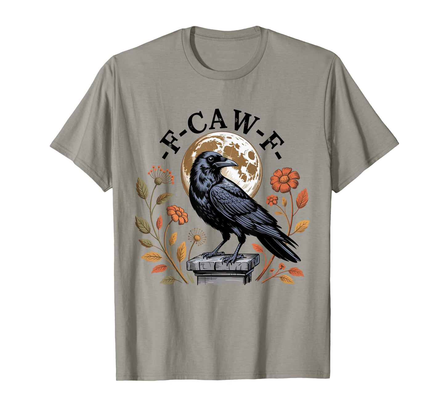 F-Caw-F Raven Moon Gothic Halloween, Black Crow Bird Lover T-Shirt