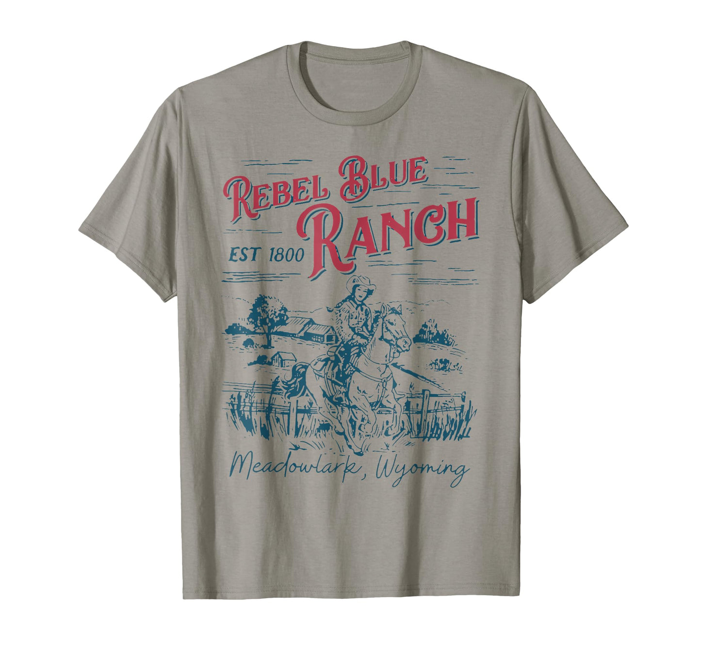 Rebel Blue Ranch Booktok Meadowlark T-Shirt