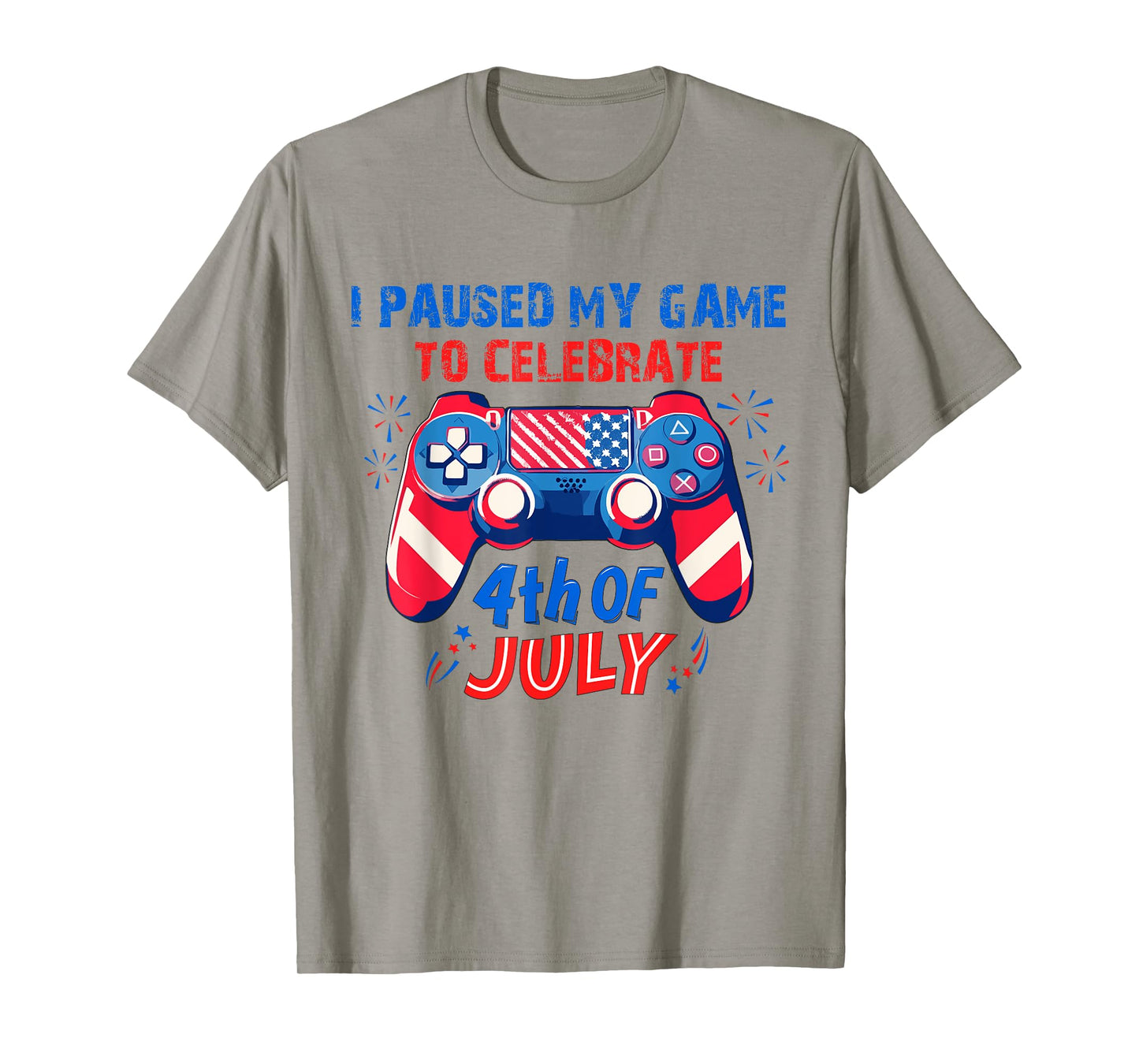 Gamer 4th Of July American Flag Gaming Lover Boys Girls Teen T-Shirt