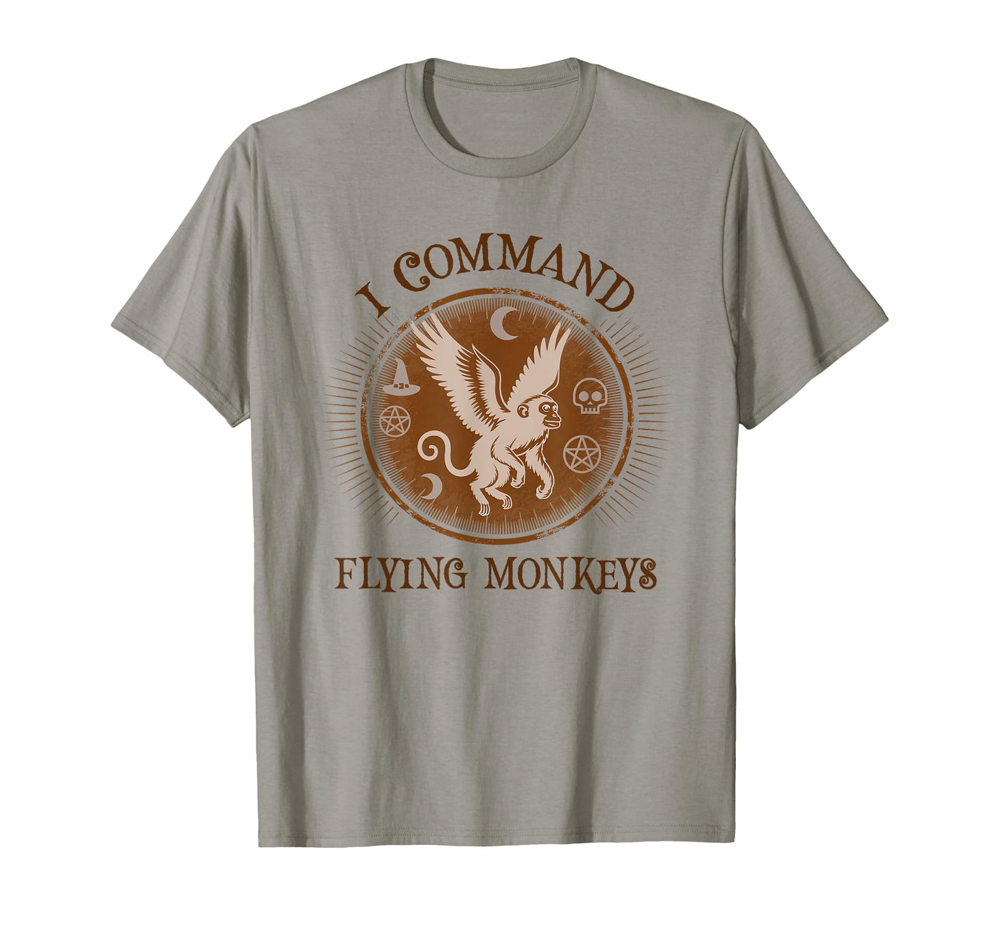 Funny Flying Monkey Trainer Witch Spooky Wizard Halloween T-Shirt