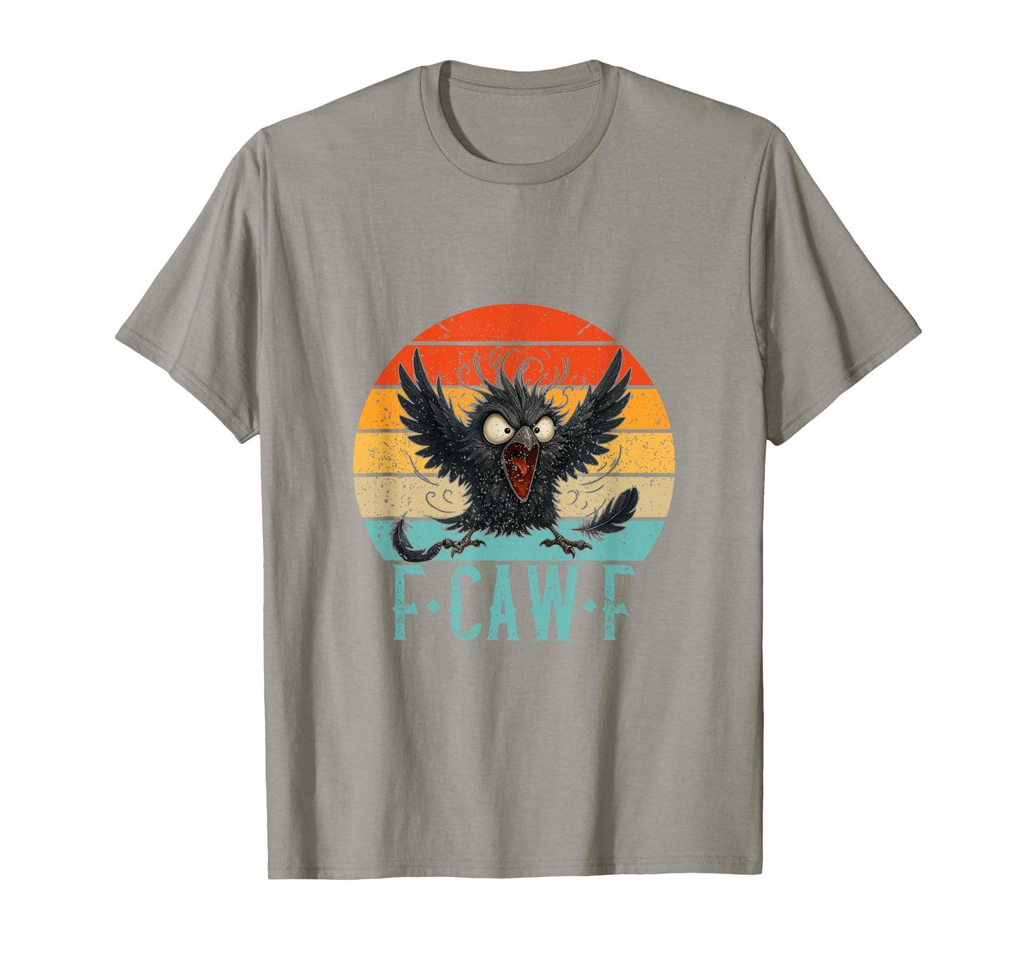 F-Caw-F Funny Black Bird Moon Gothic T-Shirt