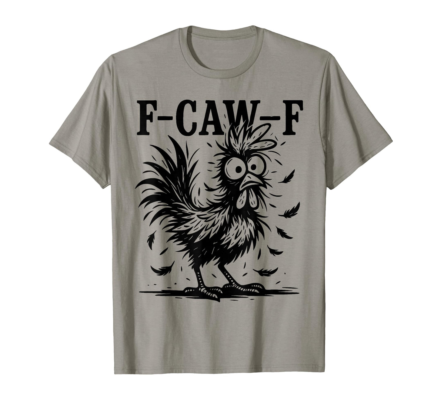 F-Caw-F Chicken Funny Screaming Rooster Meme Vintage Weird T-Shirt