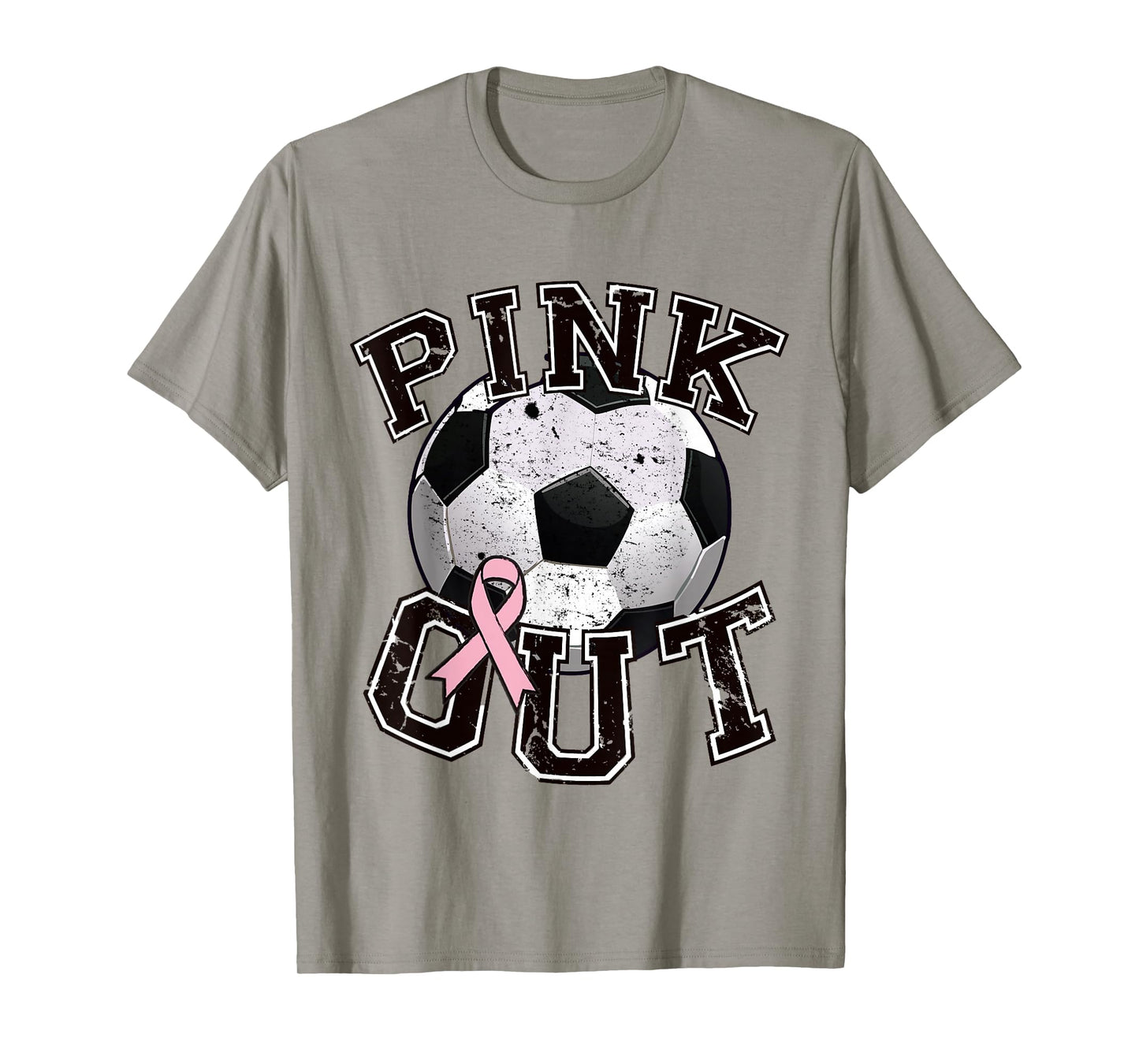 Pink Out Soccer Team Breast Cancer Awareness Month T-Shirt