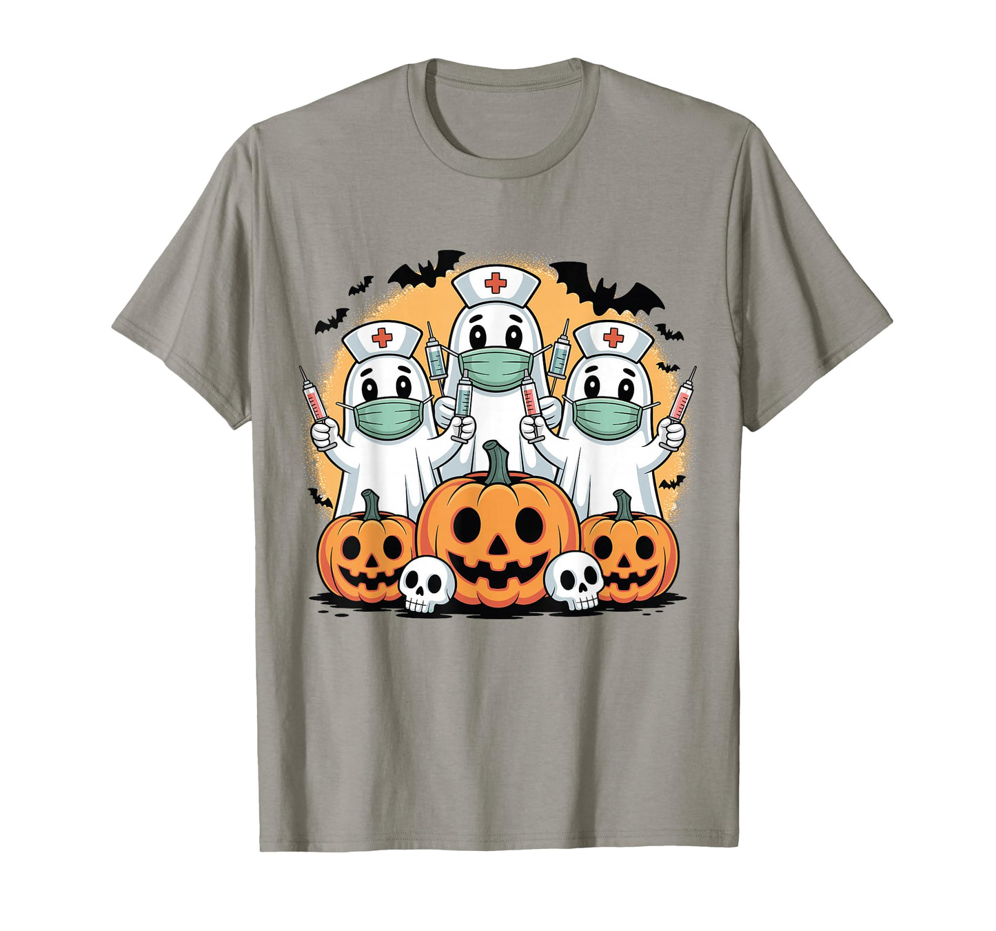 Halloween Nurse Nursing Funny Health Worker RN Ghost Nurses T-Shirt