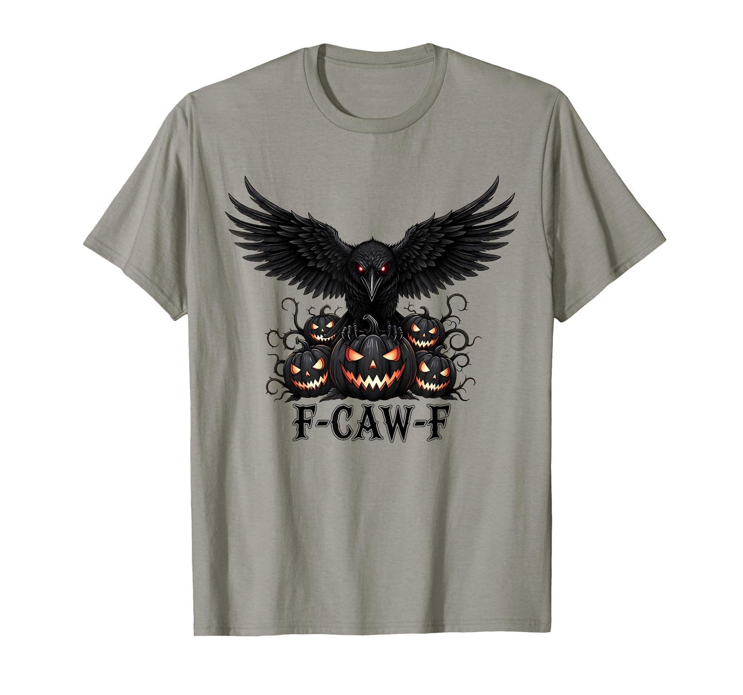 Halloween Costume F Caw F Black Bird F-Caw-F Crow Pumpkin T-Shirt