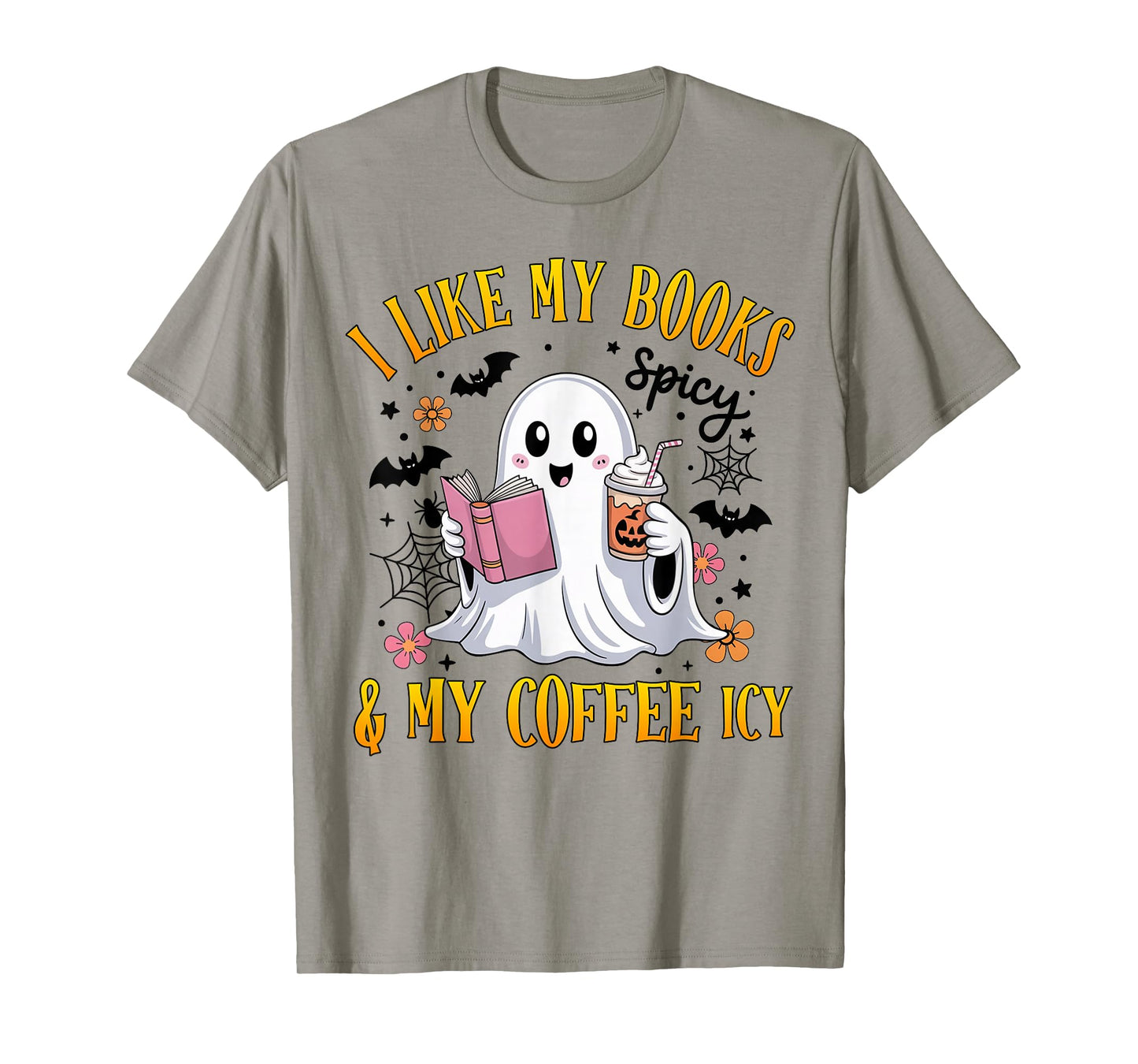 I Like My Books and My Coffee ICY, Halloween Book and Coffee T-Shirt