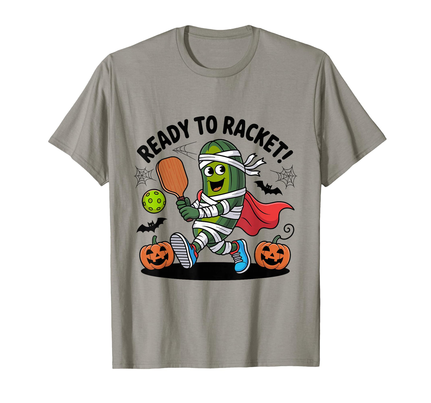 Ready to Racket Funny Halloween Pickleball Tee T-Shirt