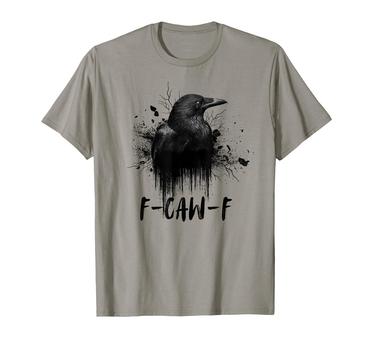 Black Crow FCawF Funny Gothic Adult Humor Caw T-Shirt