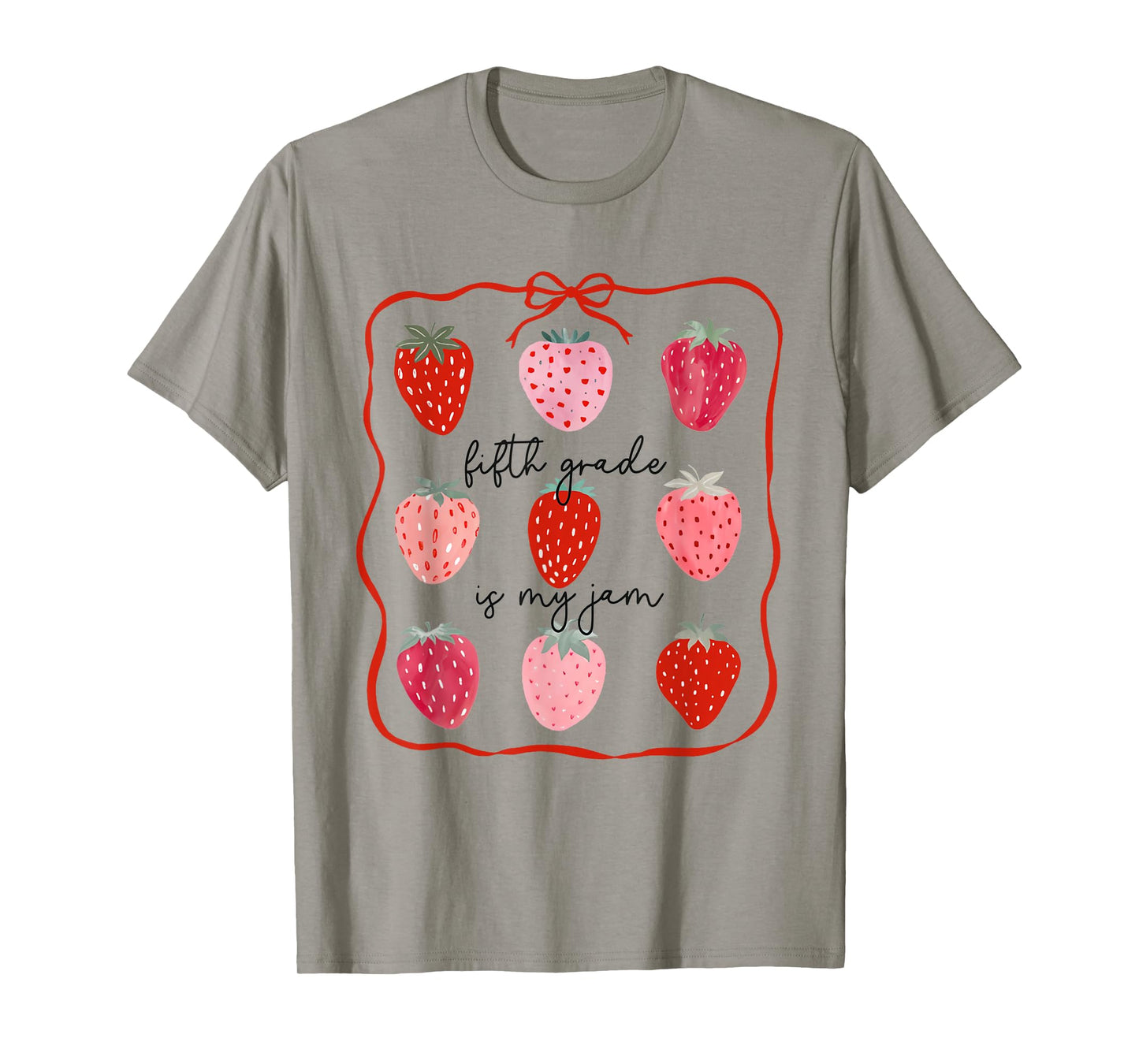 Women Fifth Grade is My Jam Strawberry Fifth Grade Teacher T-Shirt