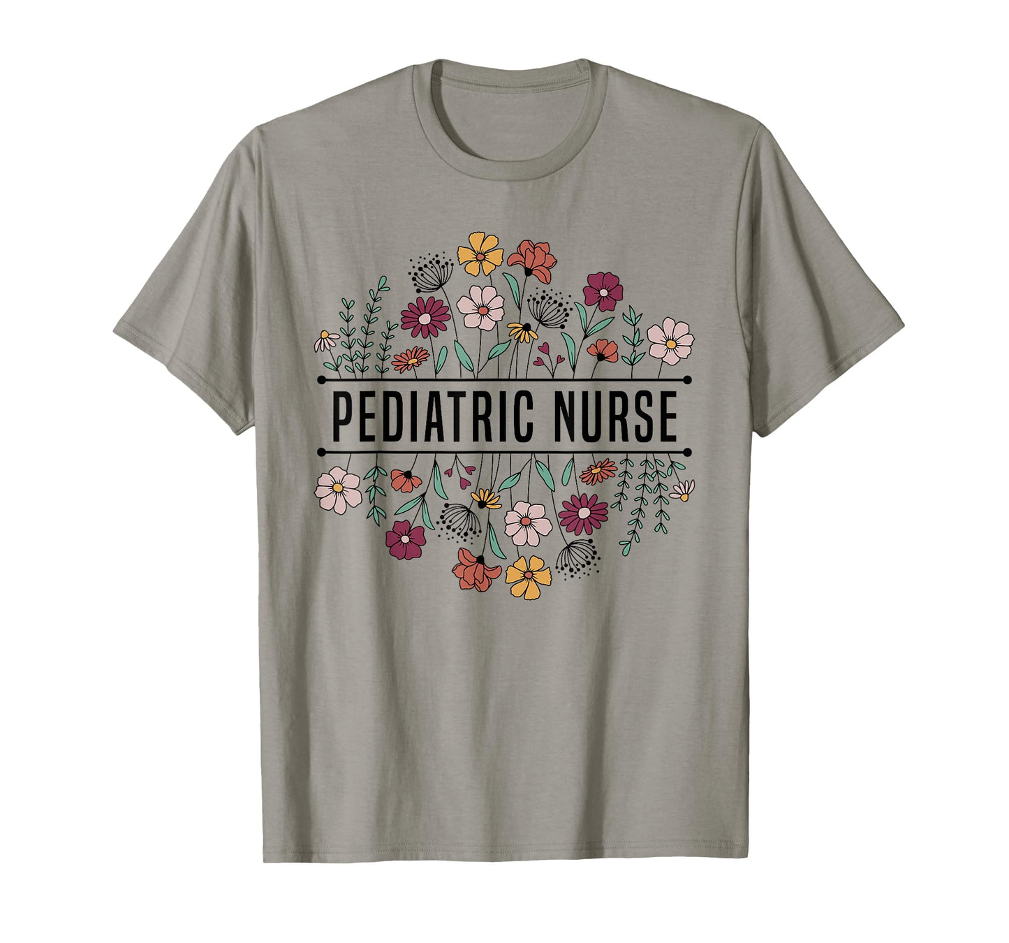 Groovy Pediatric Nursing Flowers Nursing School Nurse Life T-Shirt