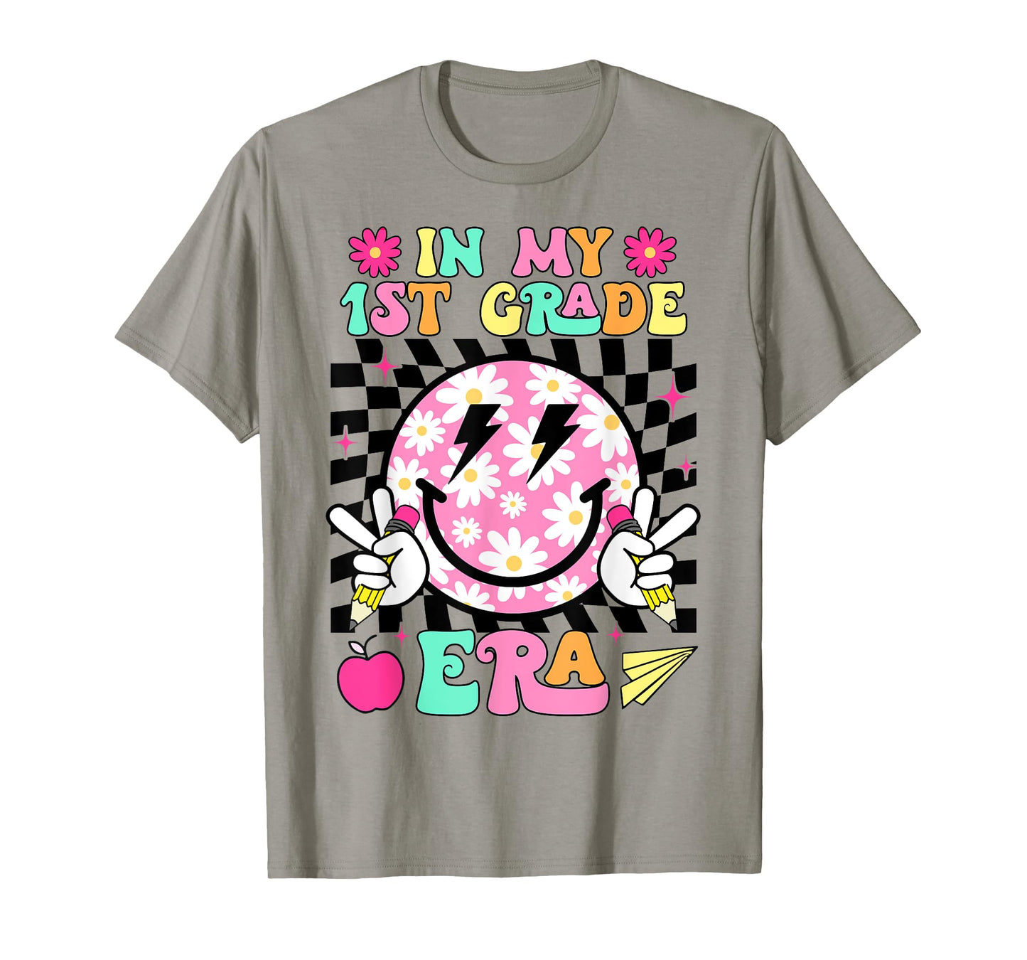 In My 1st Grade Era Smile Face Back To School Teacher Kid T-Shirt