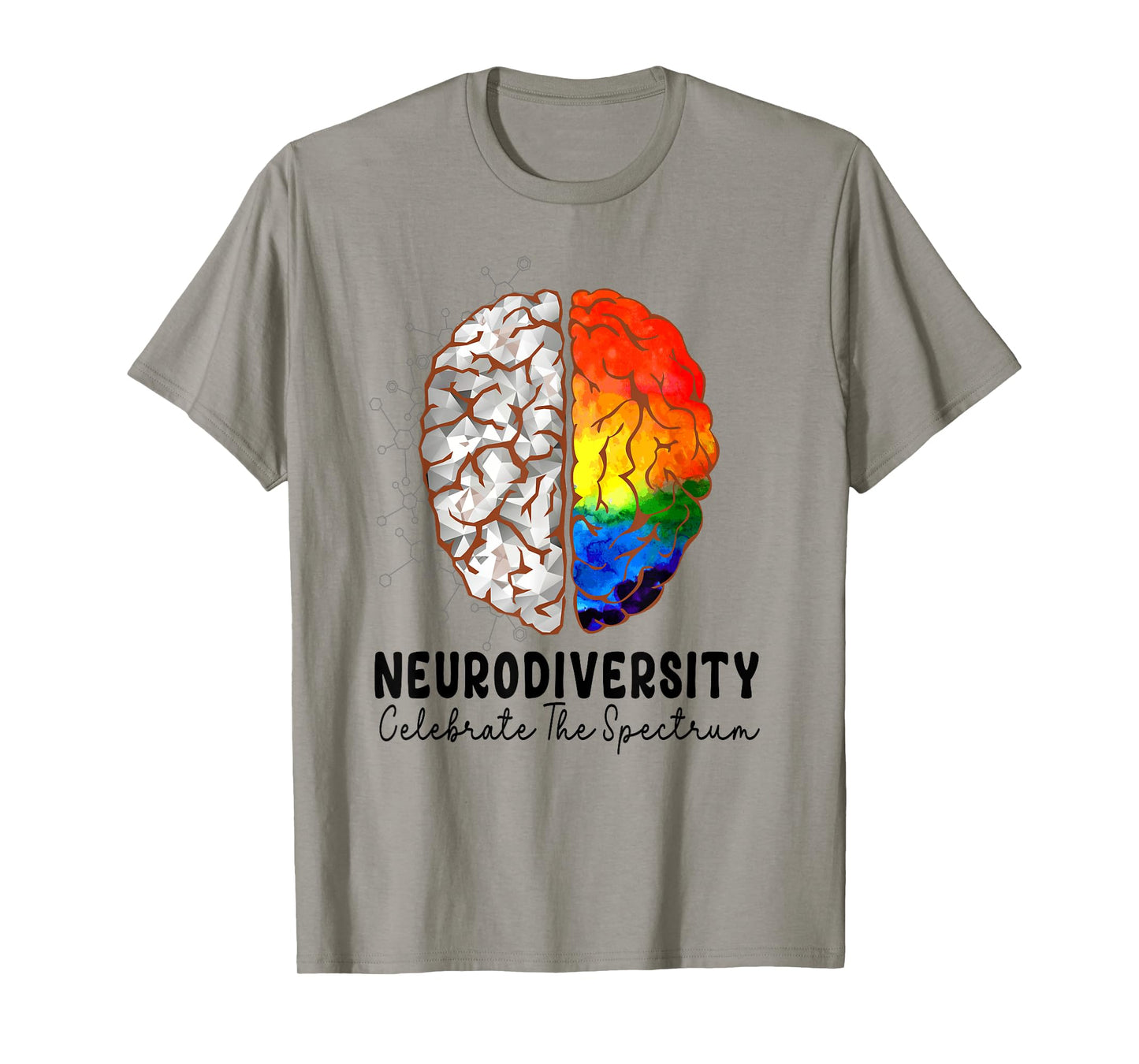 Neurodiversity celebrate the spectrum Brain Autism Awareness T-Shirt