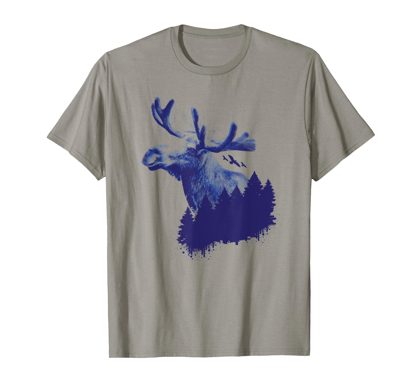 Moose Forest Trees Environmental Protection T-Shirt