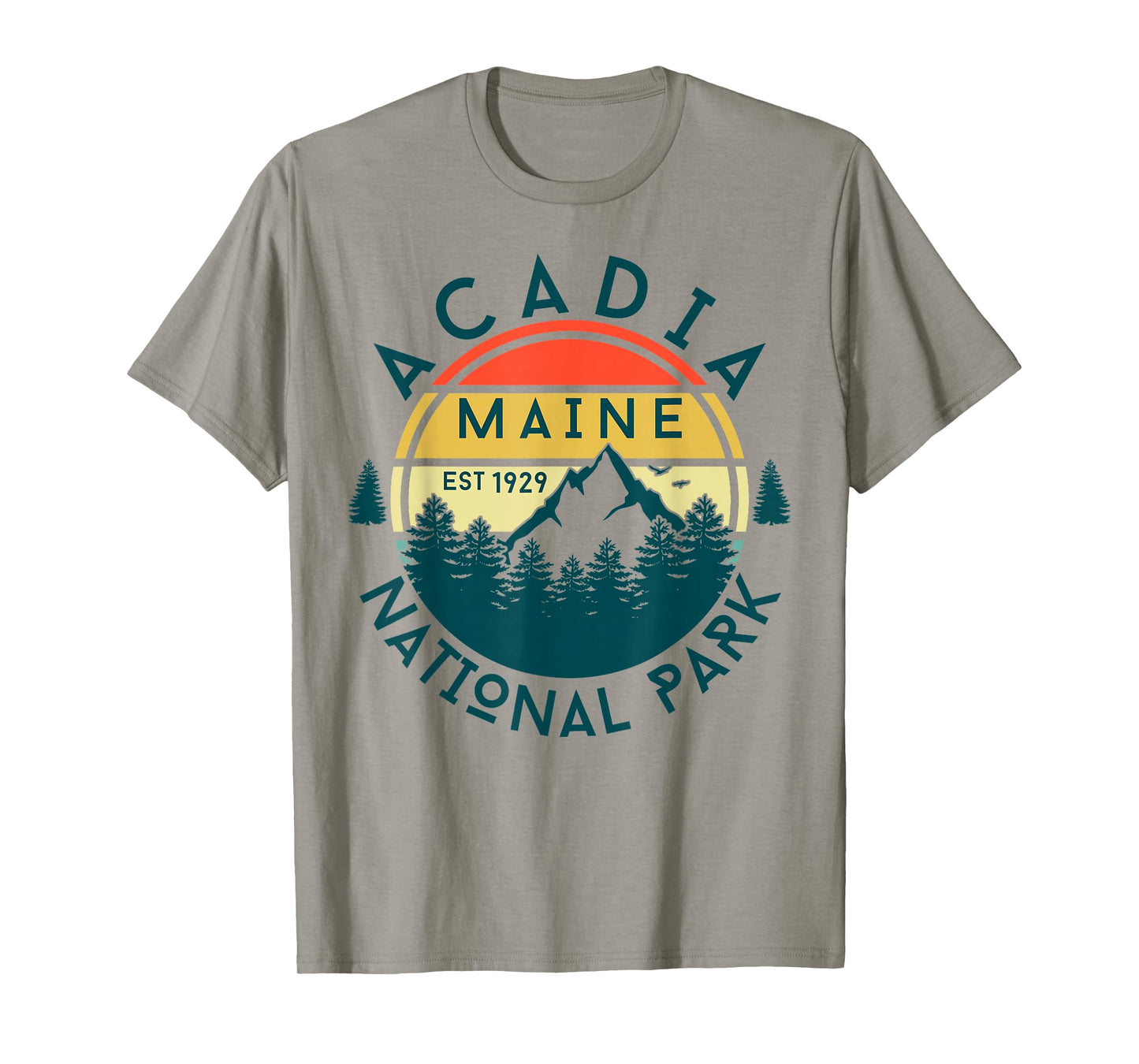 Acadia National Park Maine Mountains Nature Hiking Retro T-Shirt