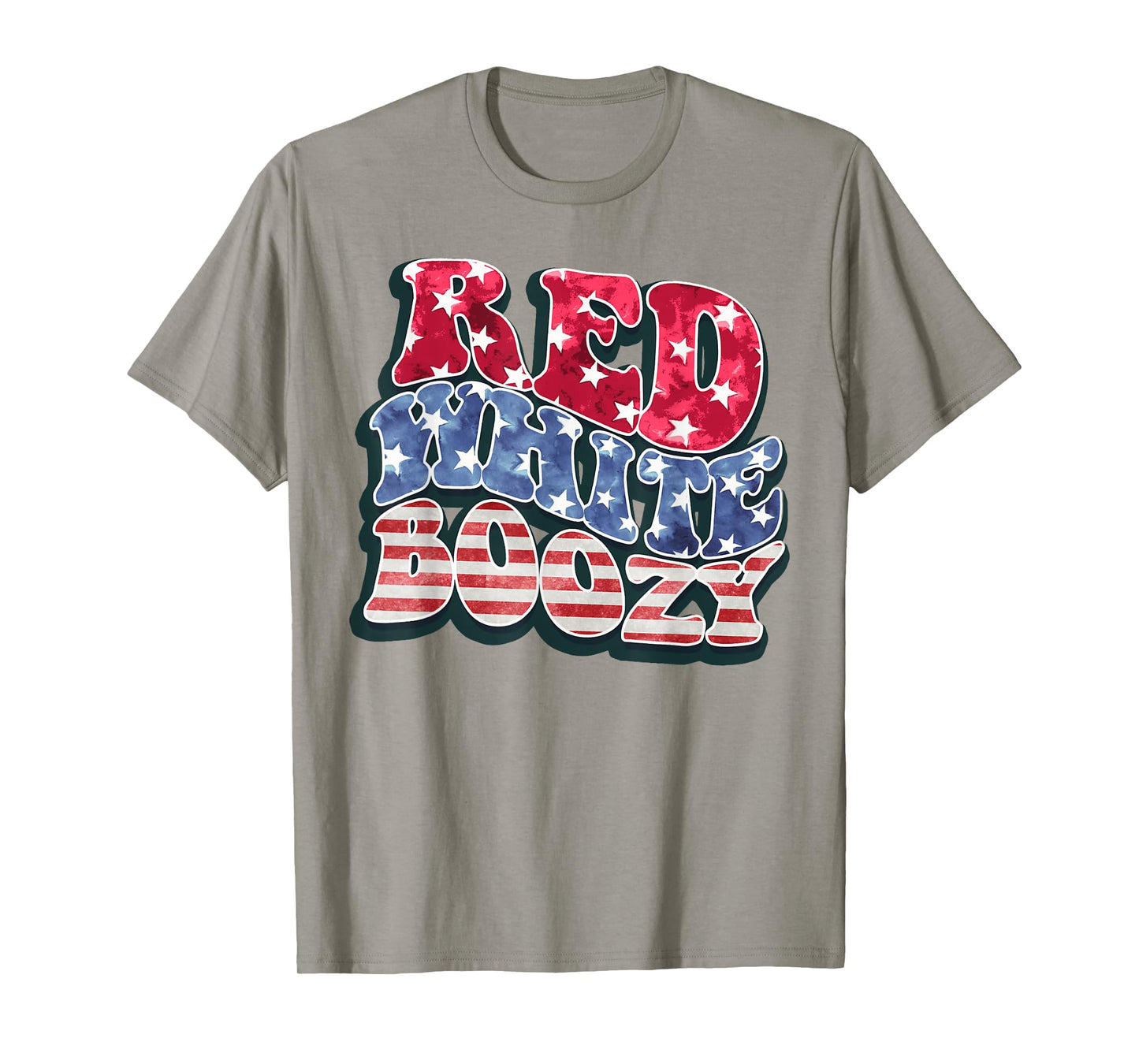 Red White And Boozy Shirt 4th Of July Funny Drinking Party T-Shirt
