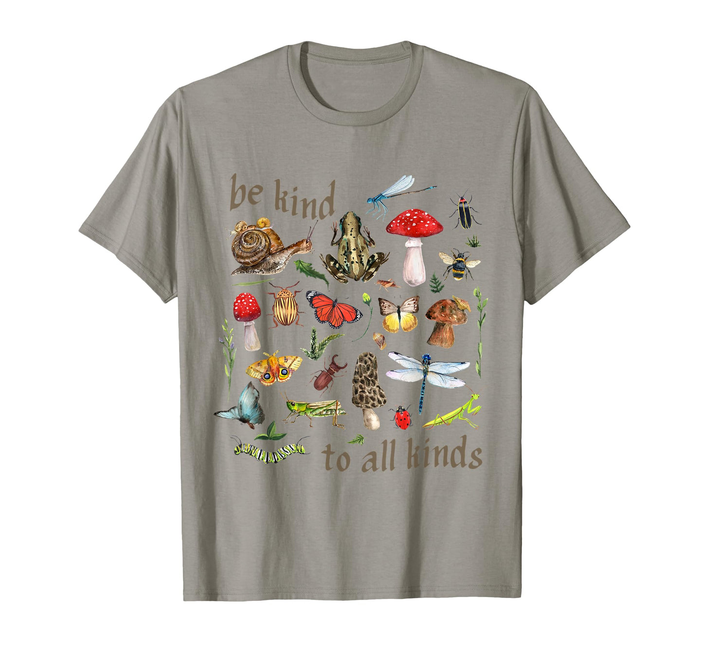 Be Kind to All Kinds Goblincore Aesthetic Nature Camping T-Shirt