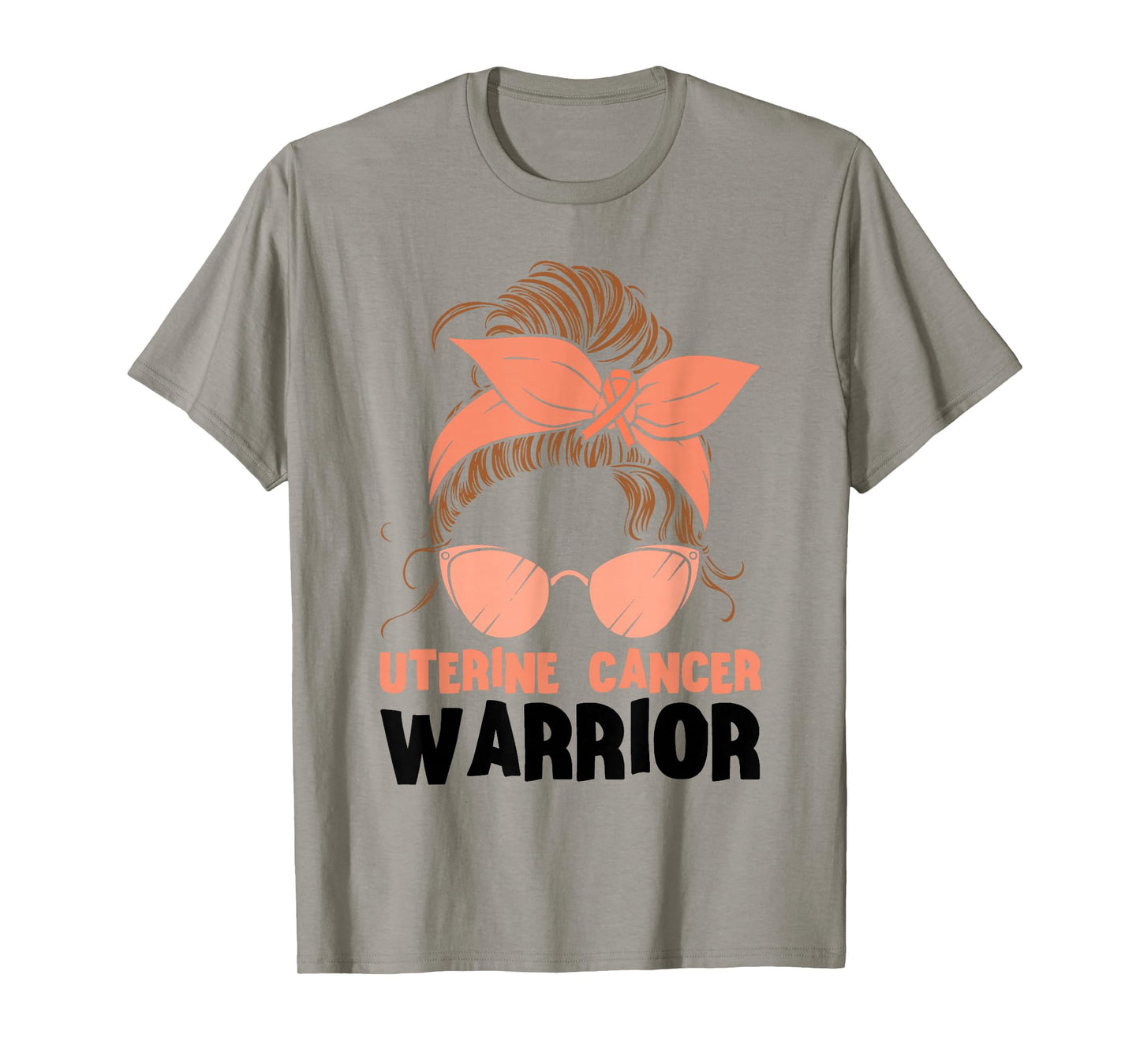 Uterine Cancer Warrior Messy Endometrial Cancer Awareness T-Shirt