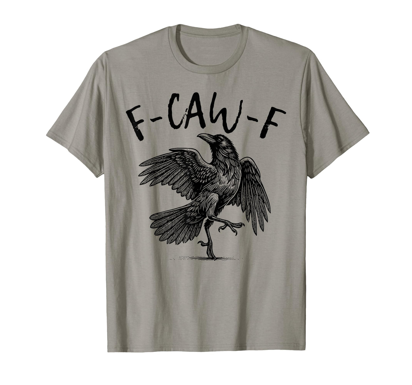 F-Caw-F Funny Raven Black Crow Spooky Season Halloween Retro T-Shirt