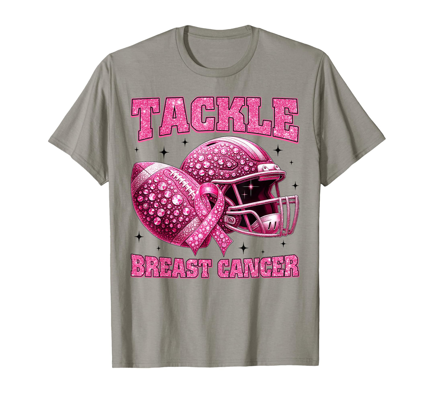 Tackle Breast Cancer Awareness Month Warriors Football Women T-Shirt