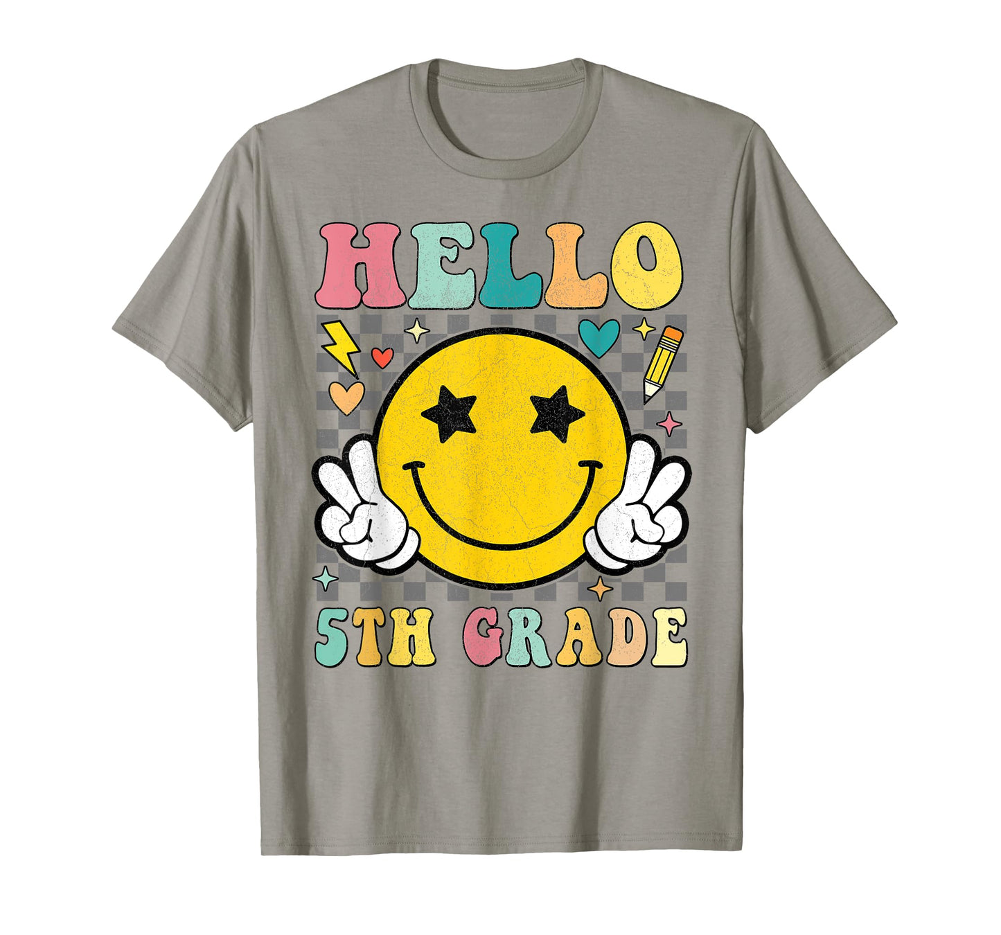 Hello 5th Grade Teacher Kids Happy First Day Back To School T-Shirt