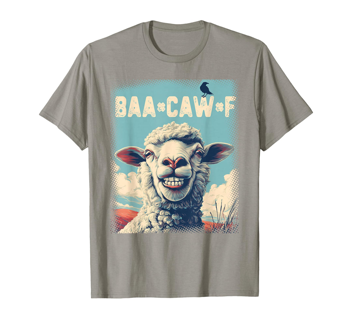 Trippy Sheep Baa + Crow Caw Back Off Pun Tee for Introverts T-Shirt