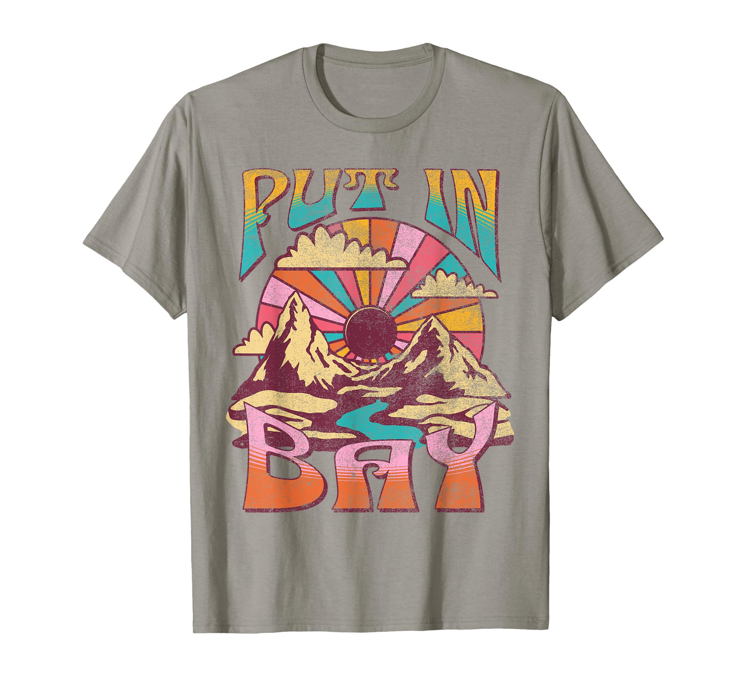 Put In Bay Ohio Nature Hiking Mountains Outdoors Vintage T-Shirt
