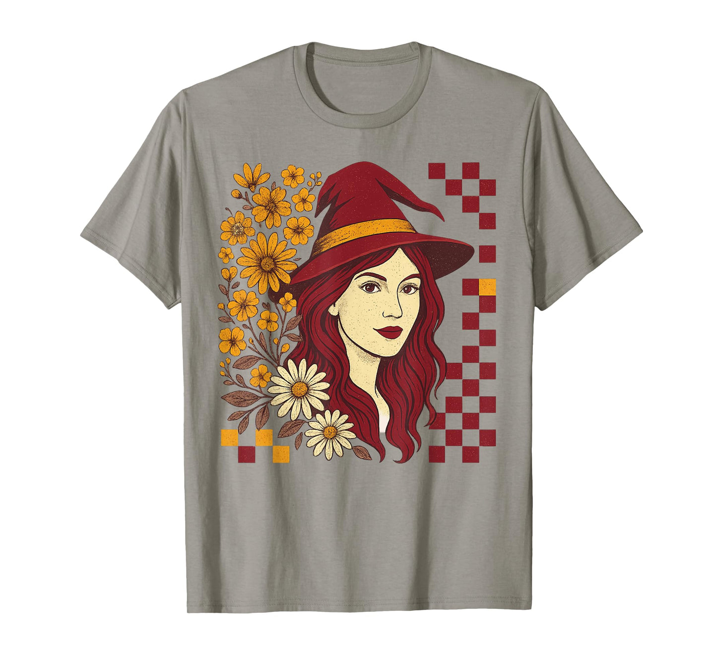Funny Witch Halloween Floral Spooky Season Funny Fall Vibes T-Shirt
