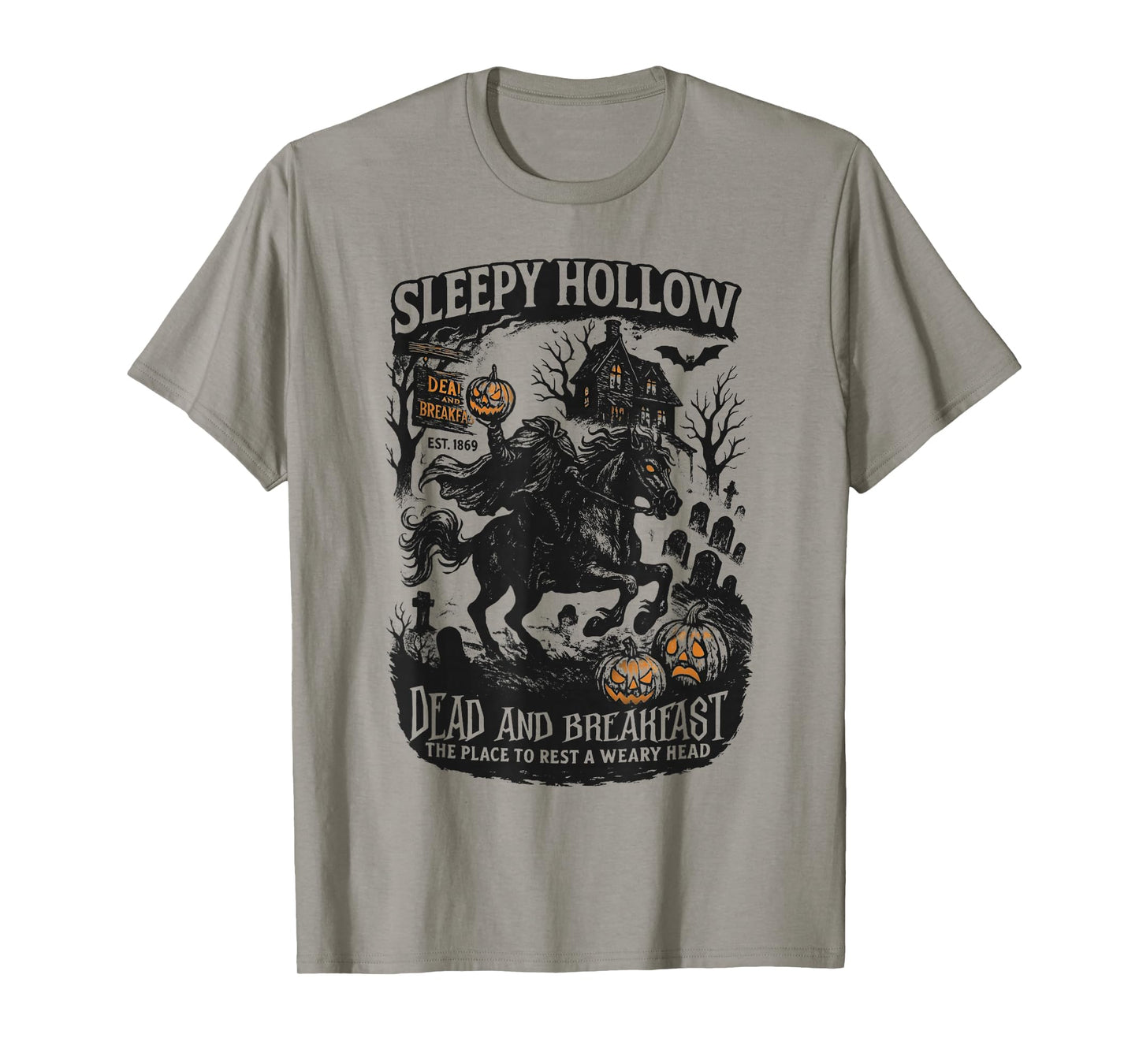 Retro Sleepy Hollow Dead and Breakfast Headless Halloween T-Shirt
