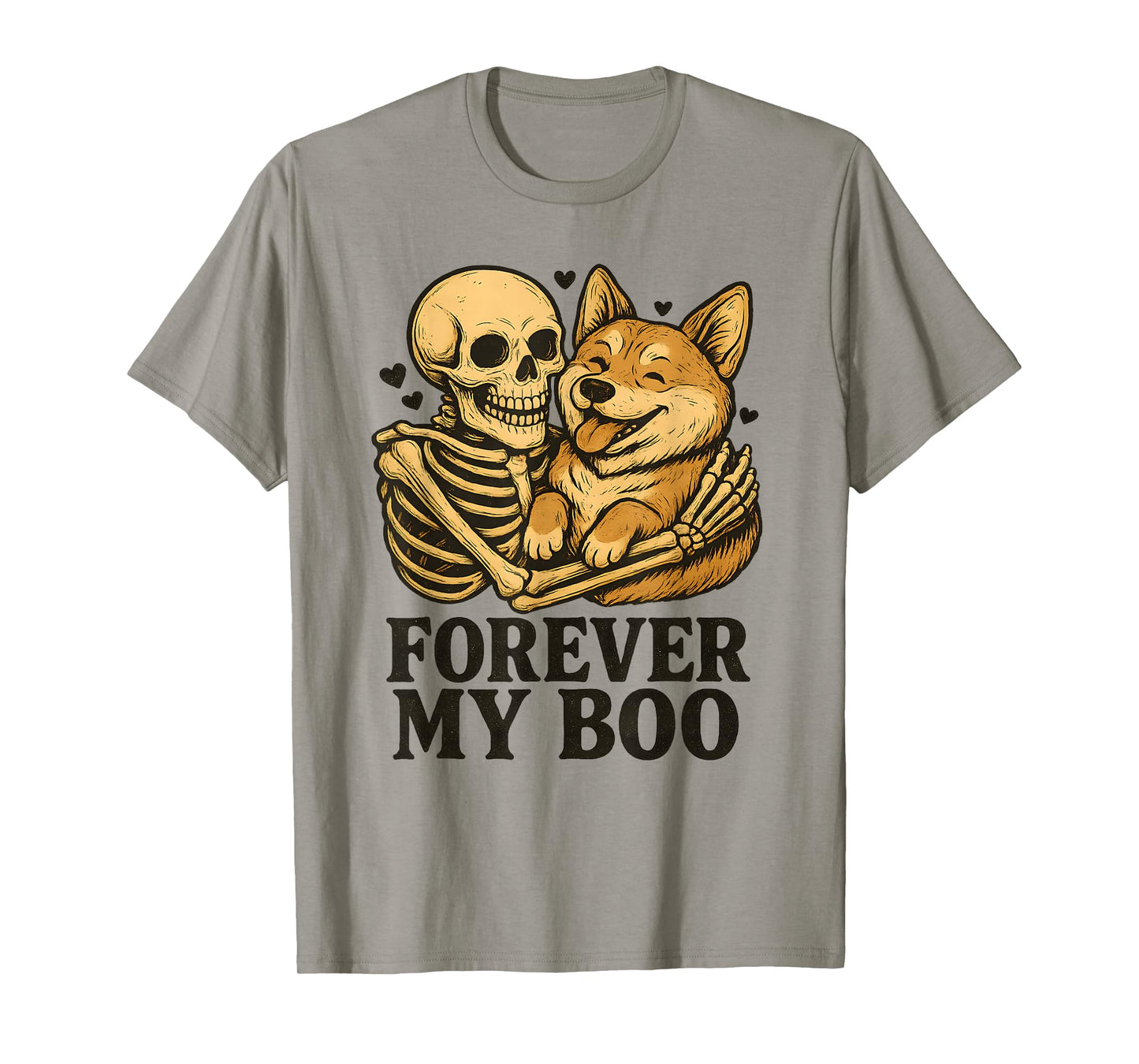 Forever My Boo Halloween Skeleton with Akita Lover T-Shirt