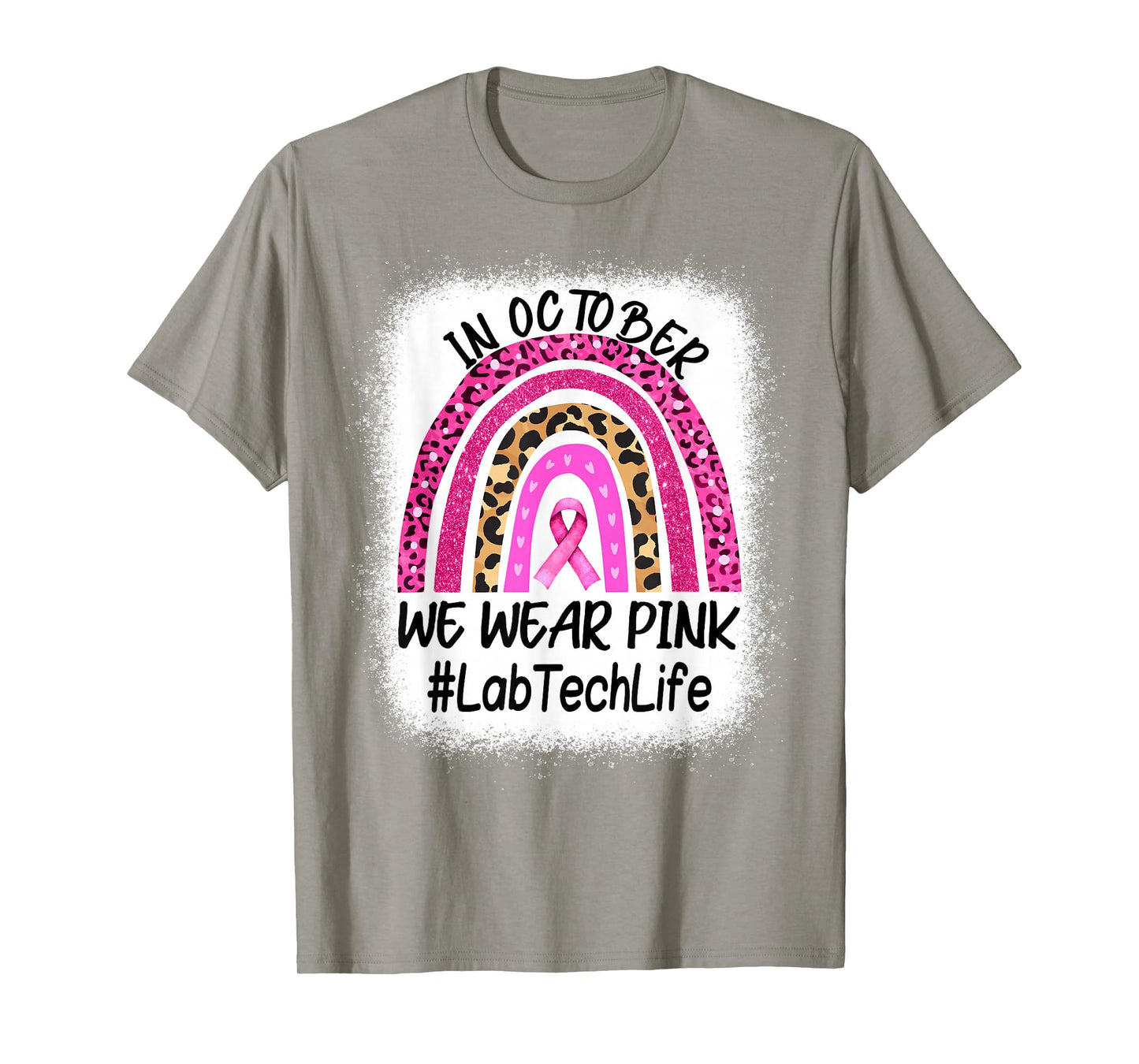 Lab Tech Rainbow Women Breast Cancer Awareness T-Shirt