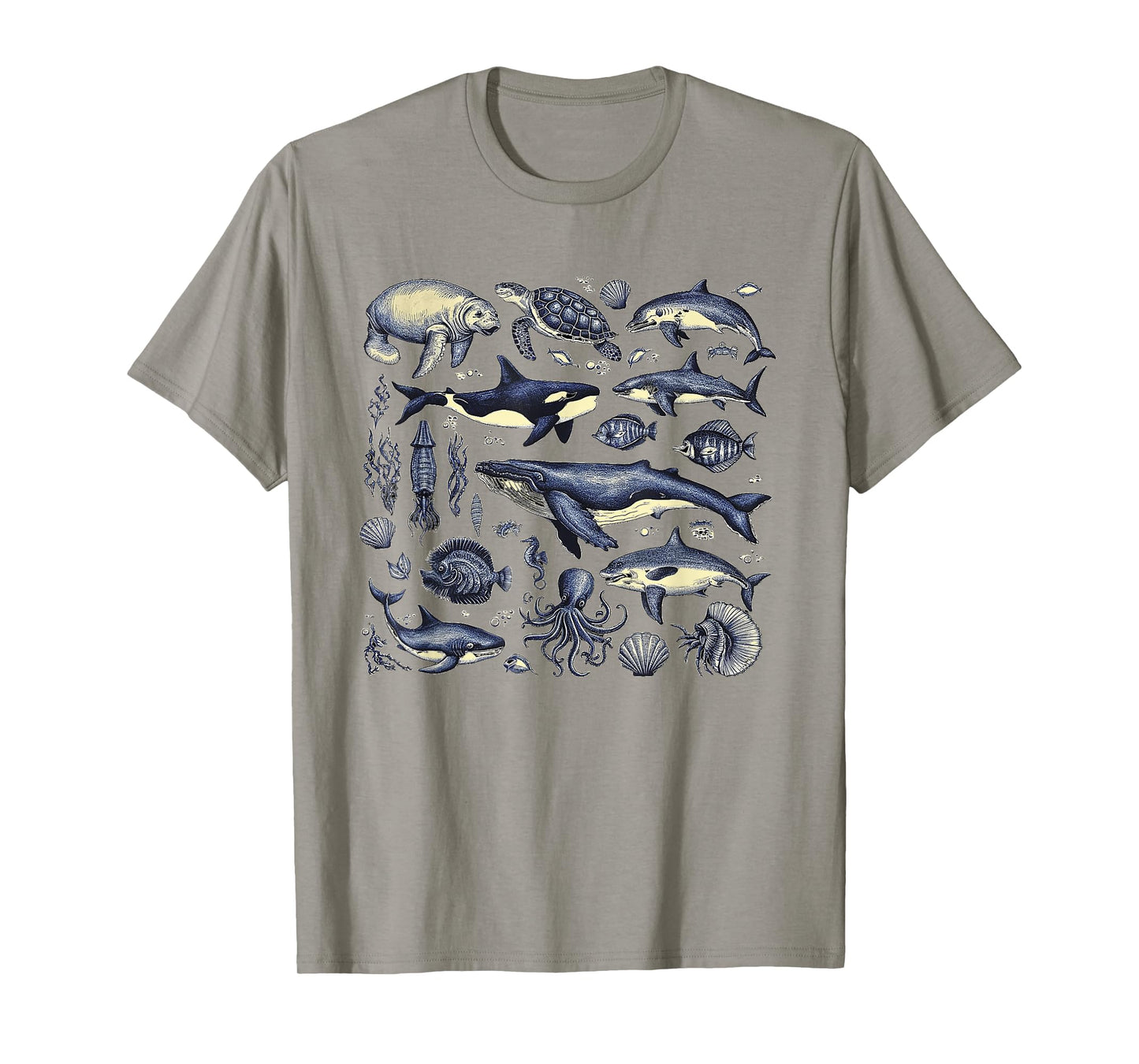 Vintage 90s Tattoo Sea Animal Ocean Nature Ocean Wildlife T-Shirt