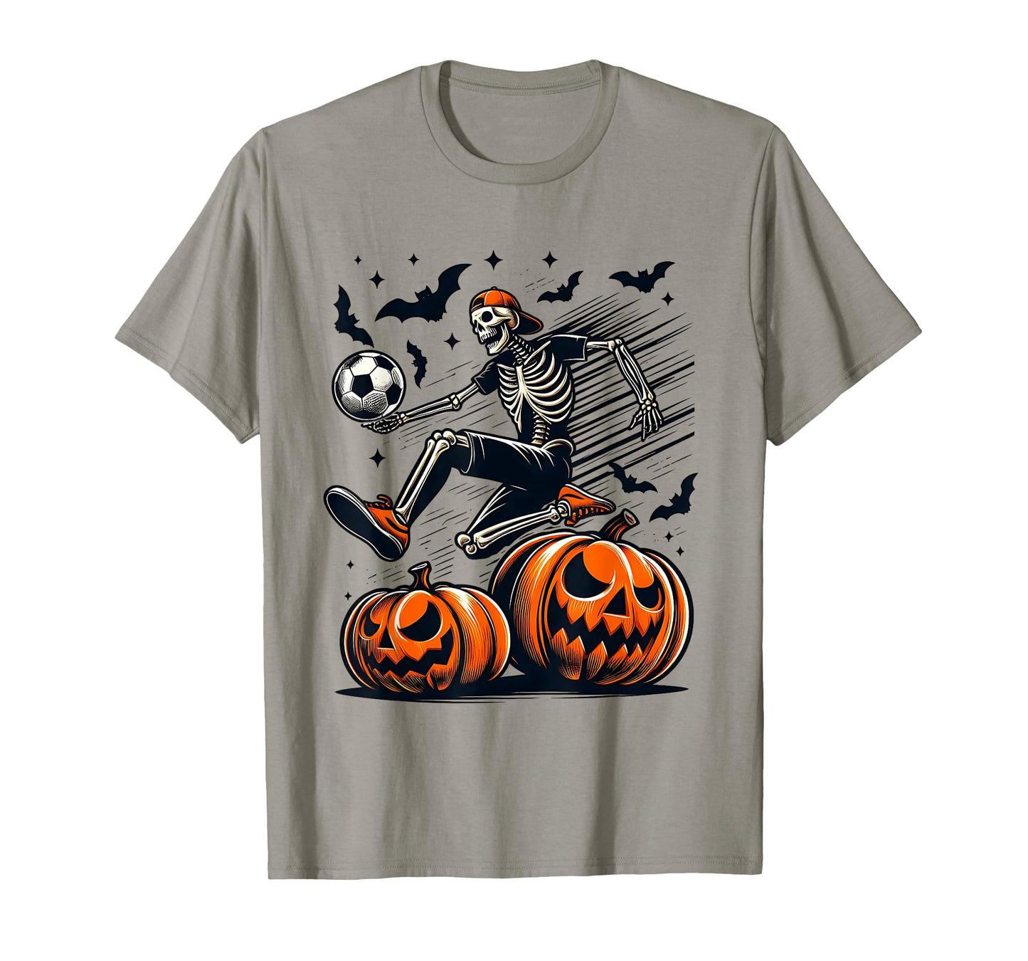 Funny Skeleton Soccer Halloween Costume Boys Kids Men Women T-Shirt