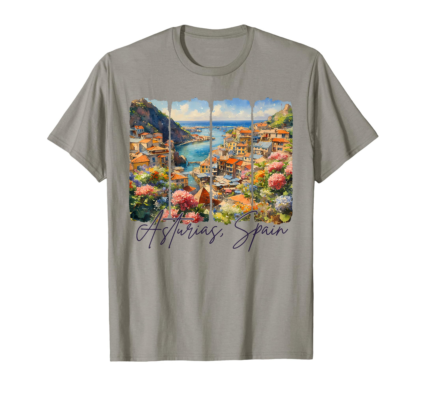 Asturias Spain Traveling Brushstroke Asturias Souvenir Trip T-Shirt