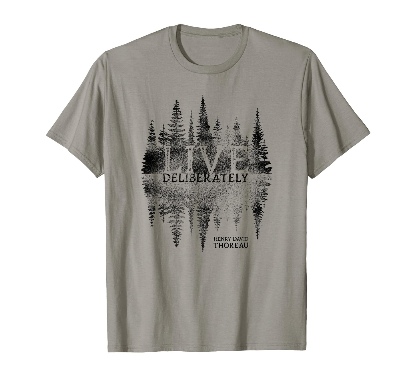 Live Deliberately Walden Transcendental Henry David Thoreau T-Shirt