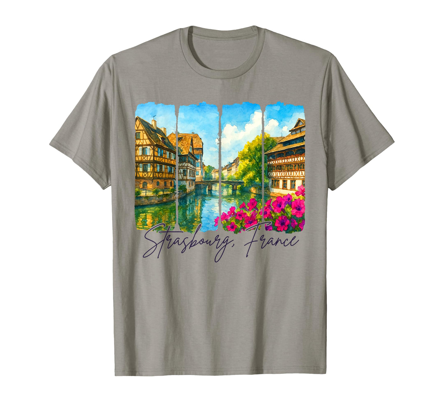 Strasbourg France Travel Brushstroke Strasbourg Souvenir T-Shirt