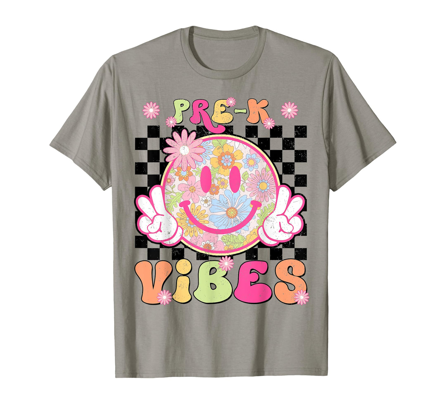Groovy Pre-K PreK Vibes First Day Of School Teacher Girls T-Shirt