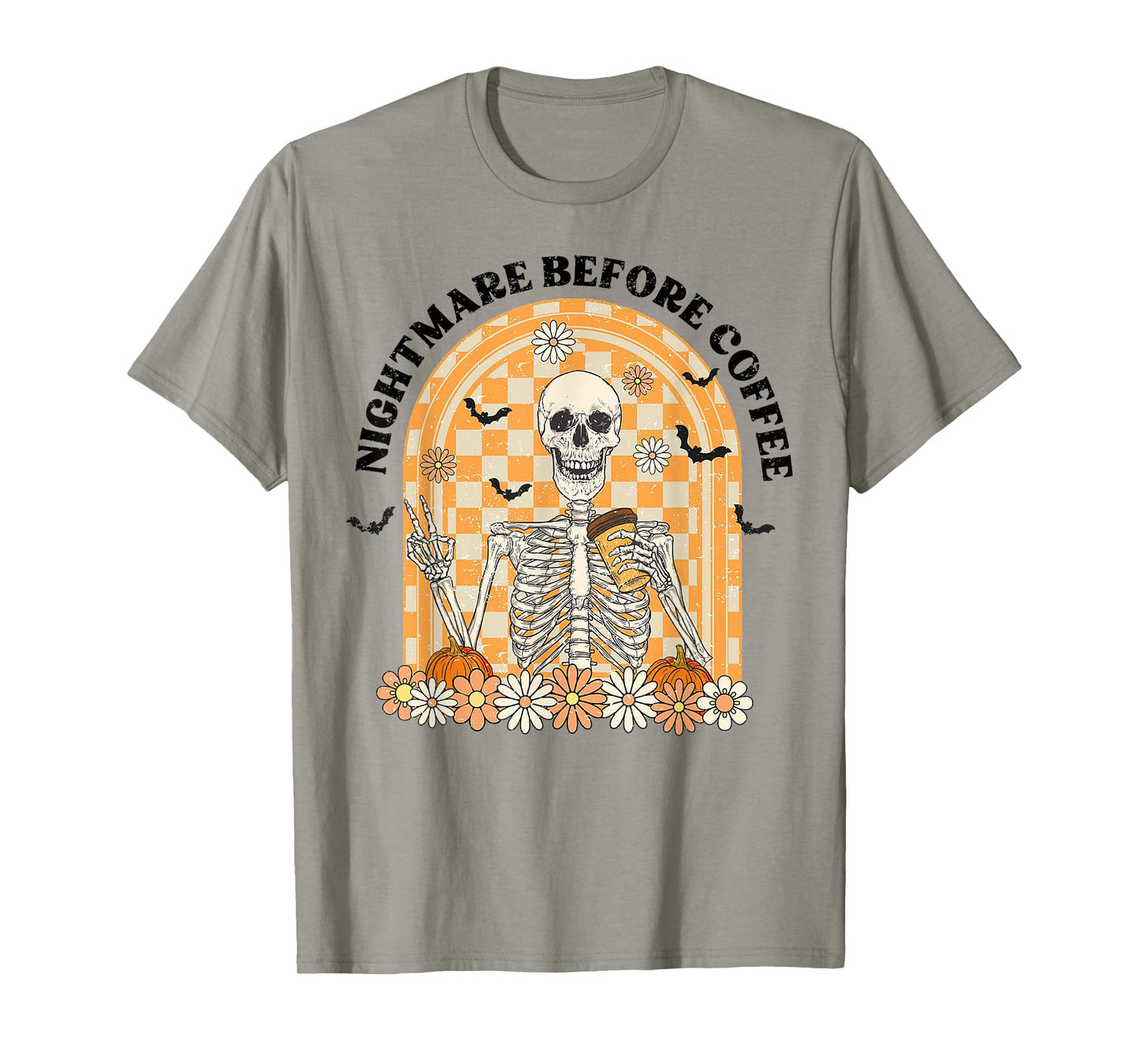 Skeleton Nightmare Before Coffee Halloween T-Shirt
