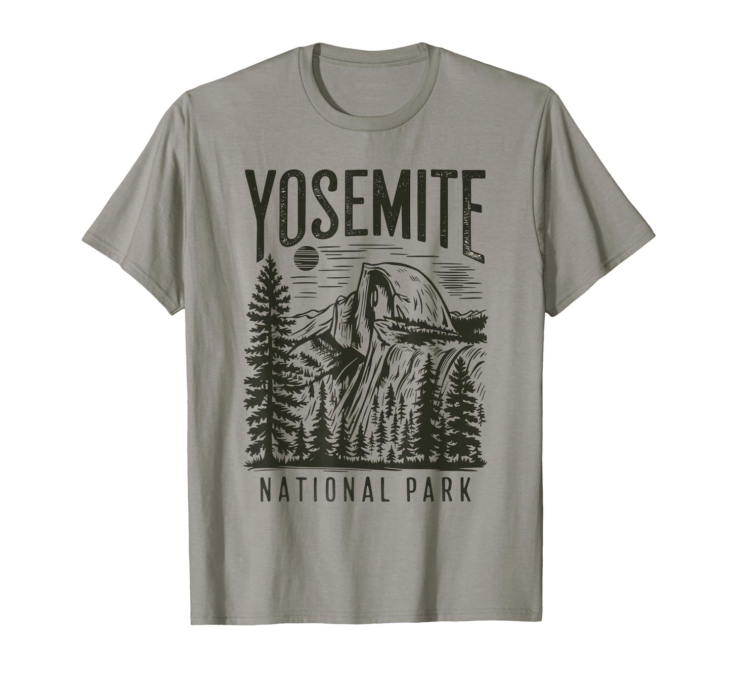 Retro Yosemite Half-Dome National Park Vintage Womens Mens T-Shirt
