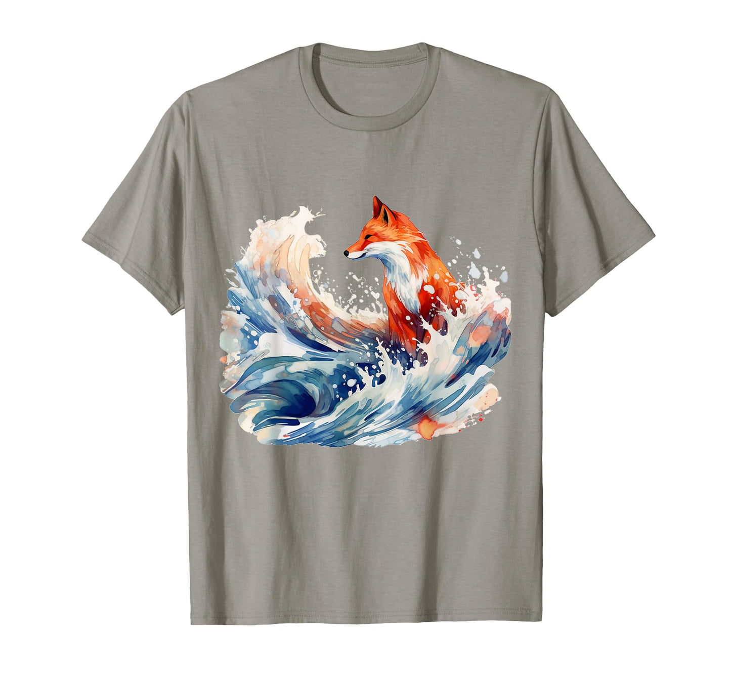 Fox Wave Artwork, Animal Art, Fox T-Shirt