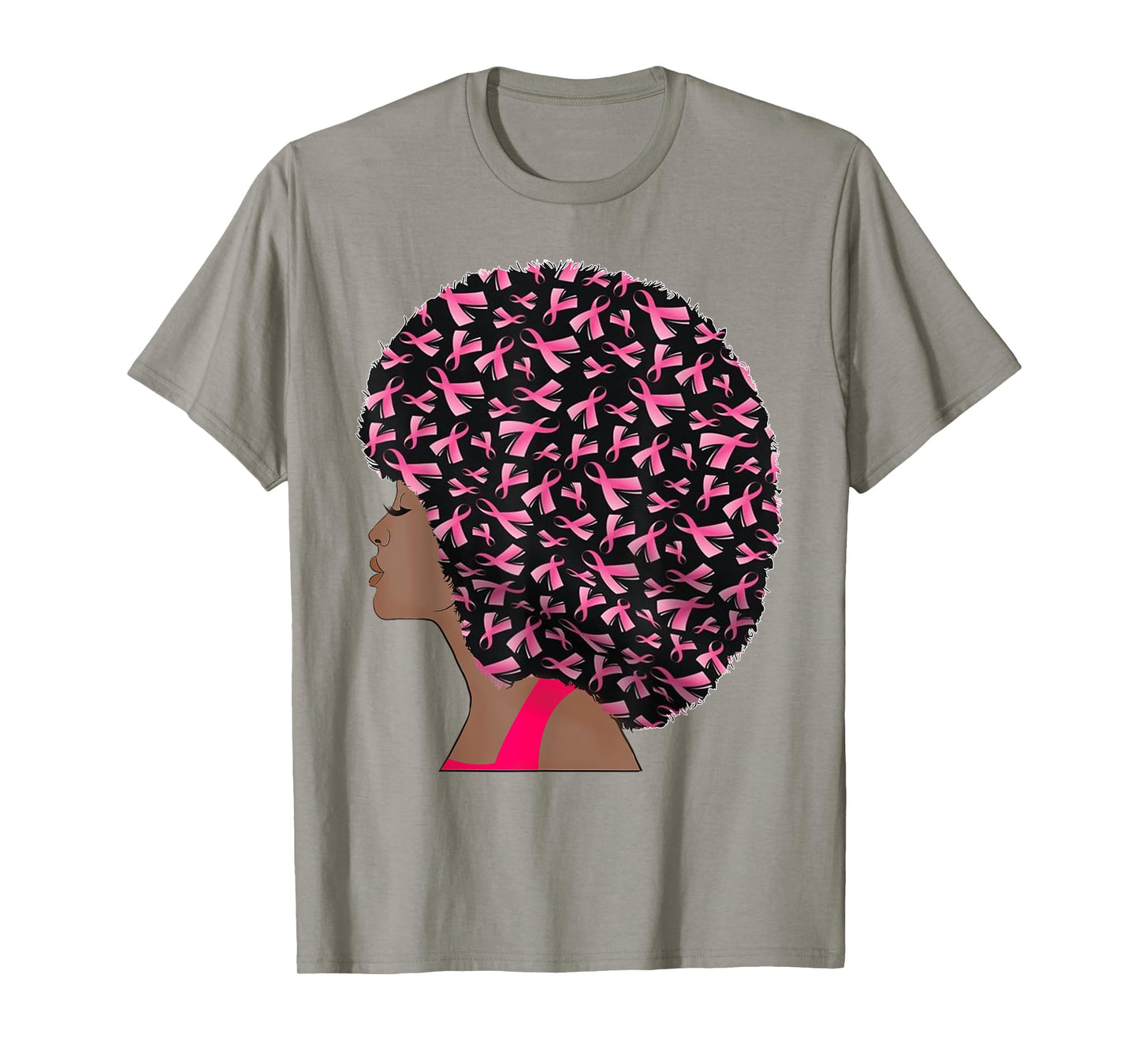 In October We Wear Pink Black Woman Breast Cancer Awareness T-Shirt