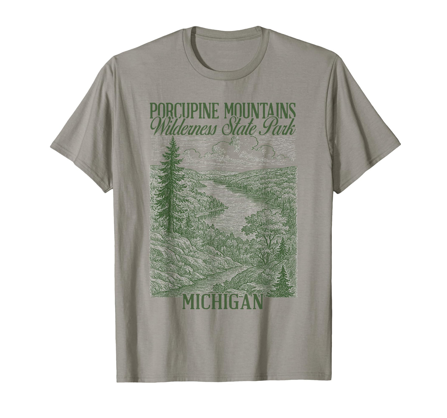 Porcupine Mountains Wilderness State Park Michigan Exploring T-Shirt